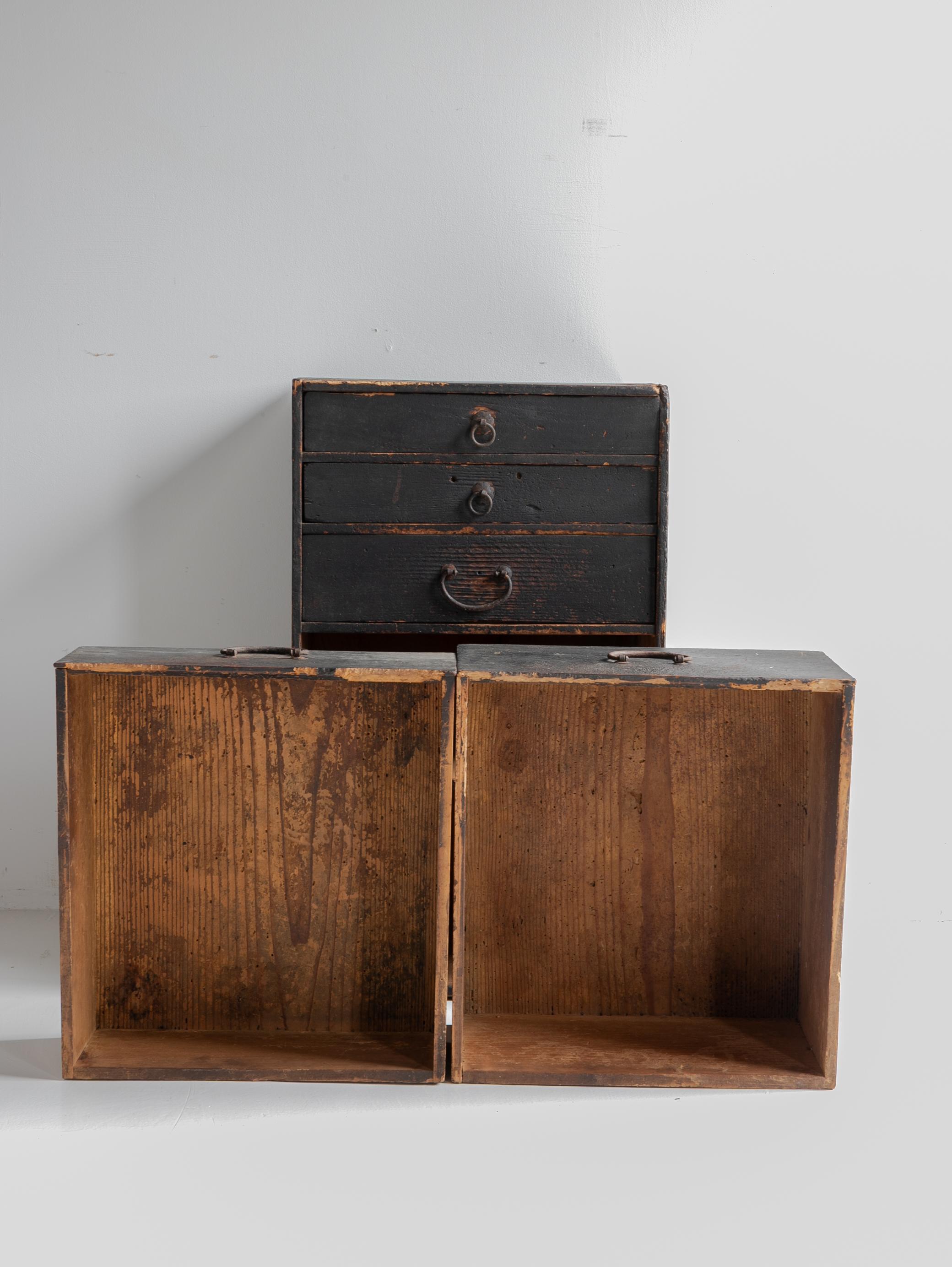 Japanese Antique Small Drawer 1860s-1920s Meiji period /  Tansu / Wabisabi / For Sale 5