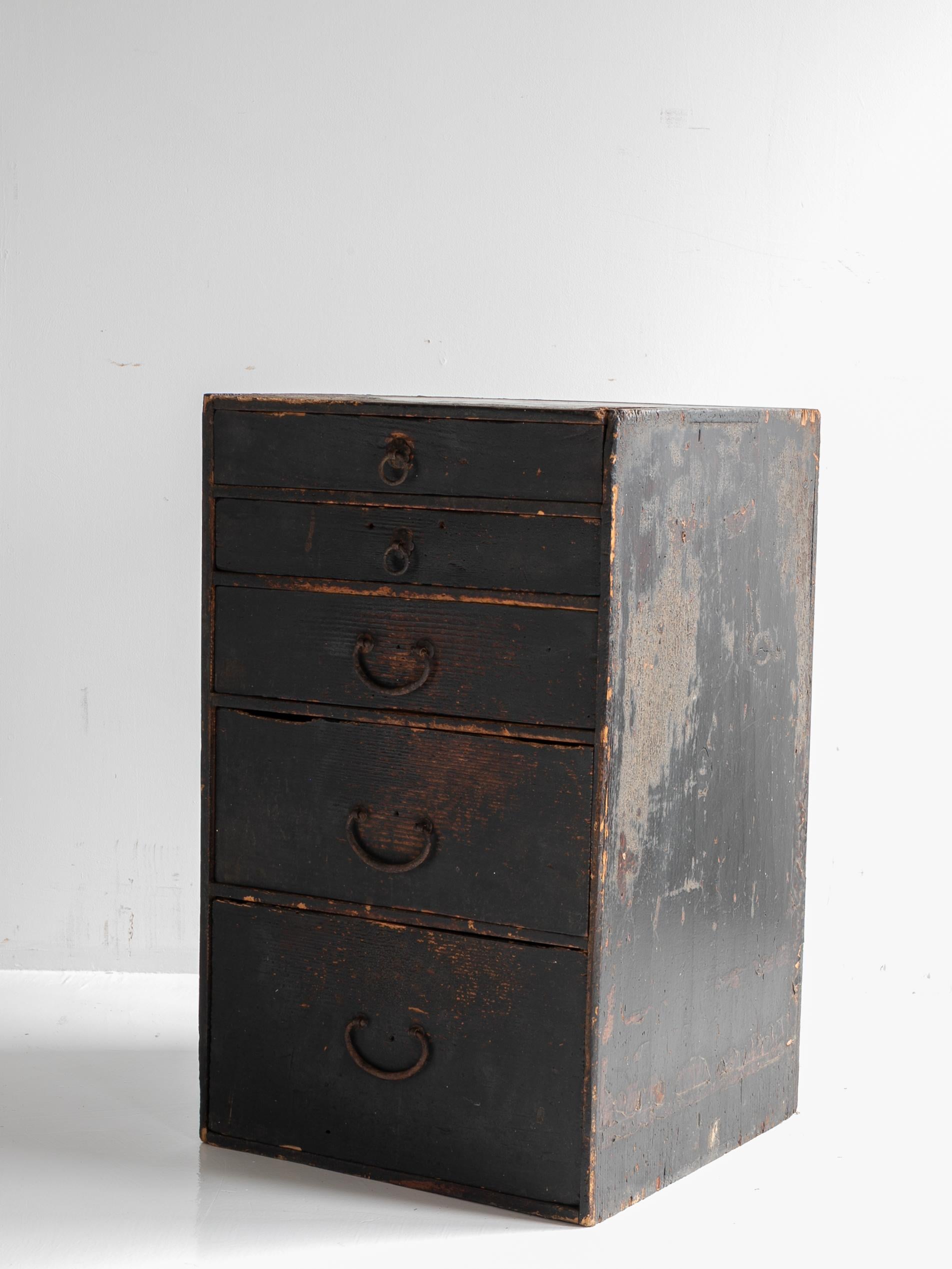 Japanese Antique Small Drawer 1860s-1920s Meiji period /  Tansu / Wabisabi / For Sale 7