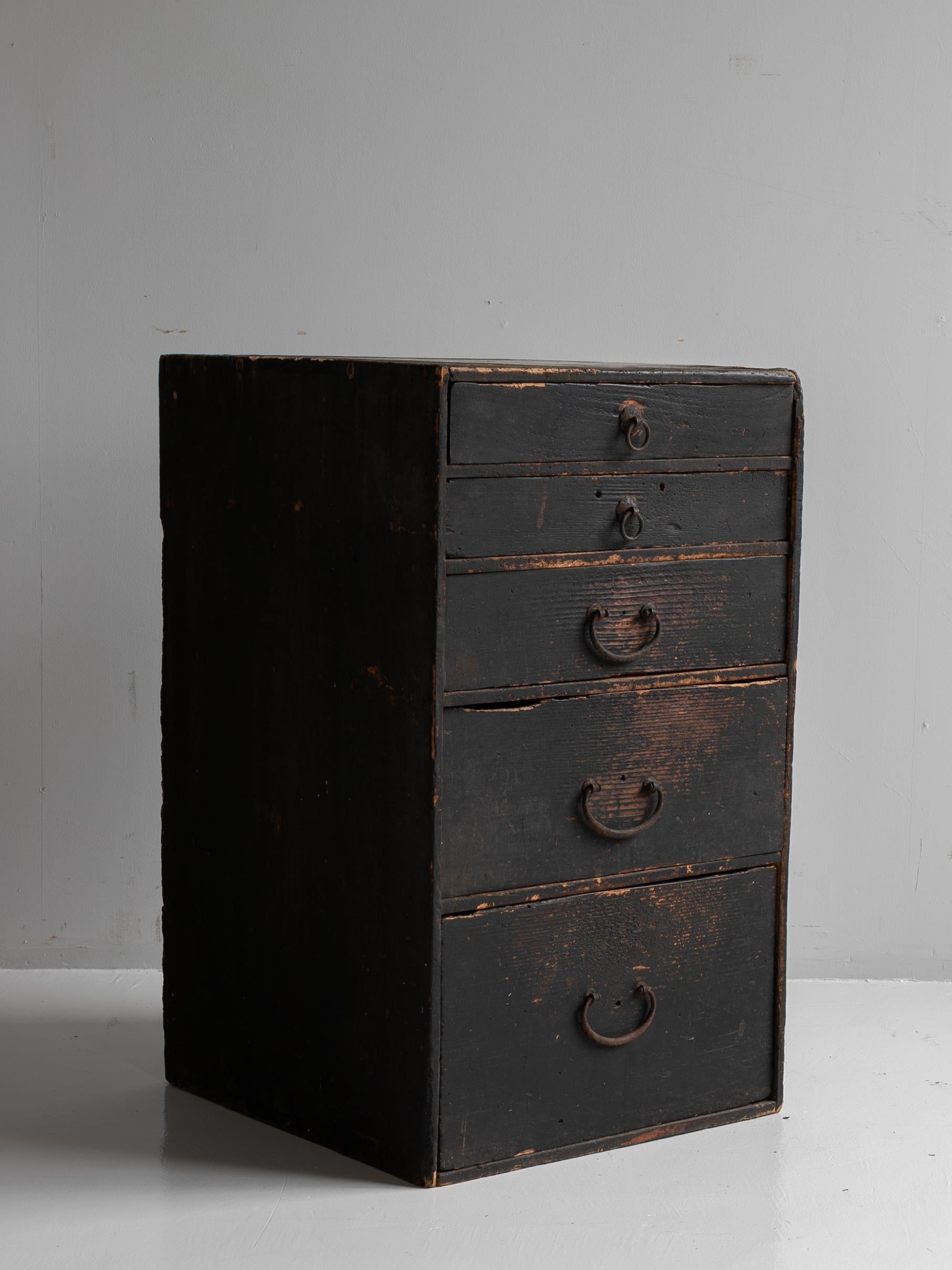 Japanese Antique Small Drawer 1860s-1920s Meiji period /  Tansu / Wabisabi / For Sale 9