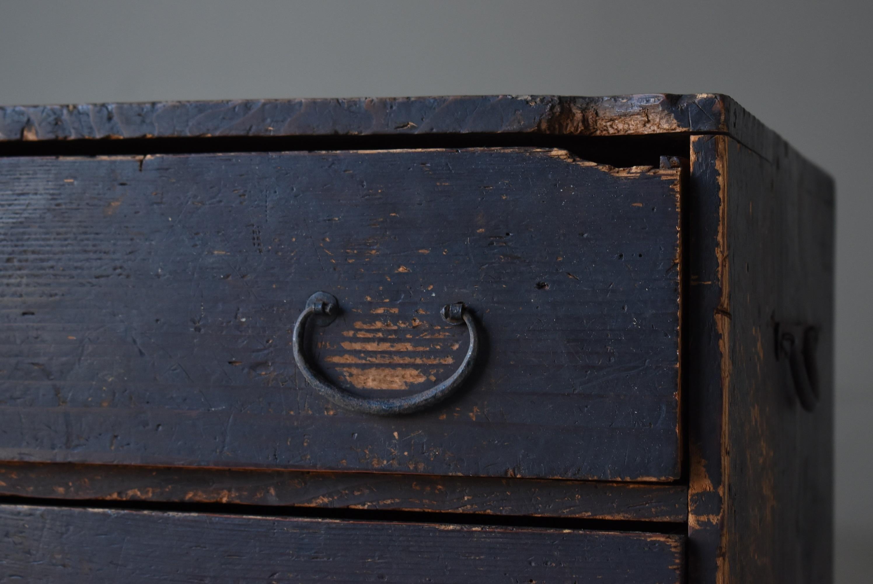 Meiji Japanese Antique Small Drawer 1860s-1920s/Tansu Chest of Drawers Cabinet