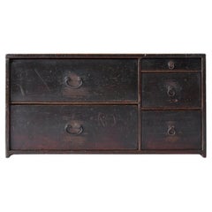 Japanese Antique Small Drawer 1860s-1920s / Tansu Nightstand Wabisabi