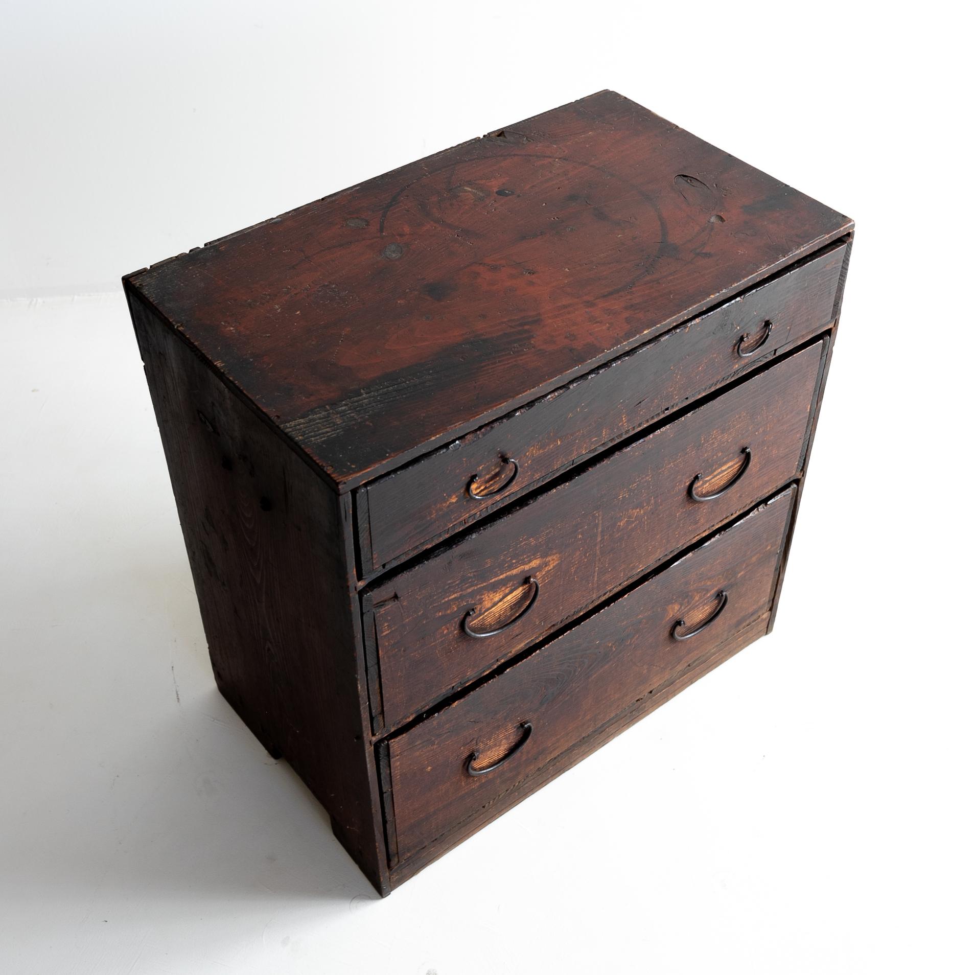 Japanese Antique Small Drawer / Cabinet Storage Tansu Wabisabi For Sale 6