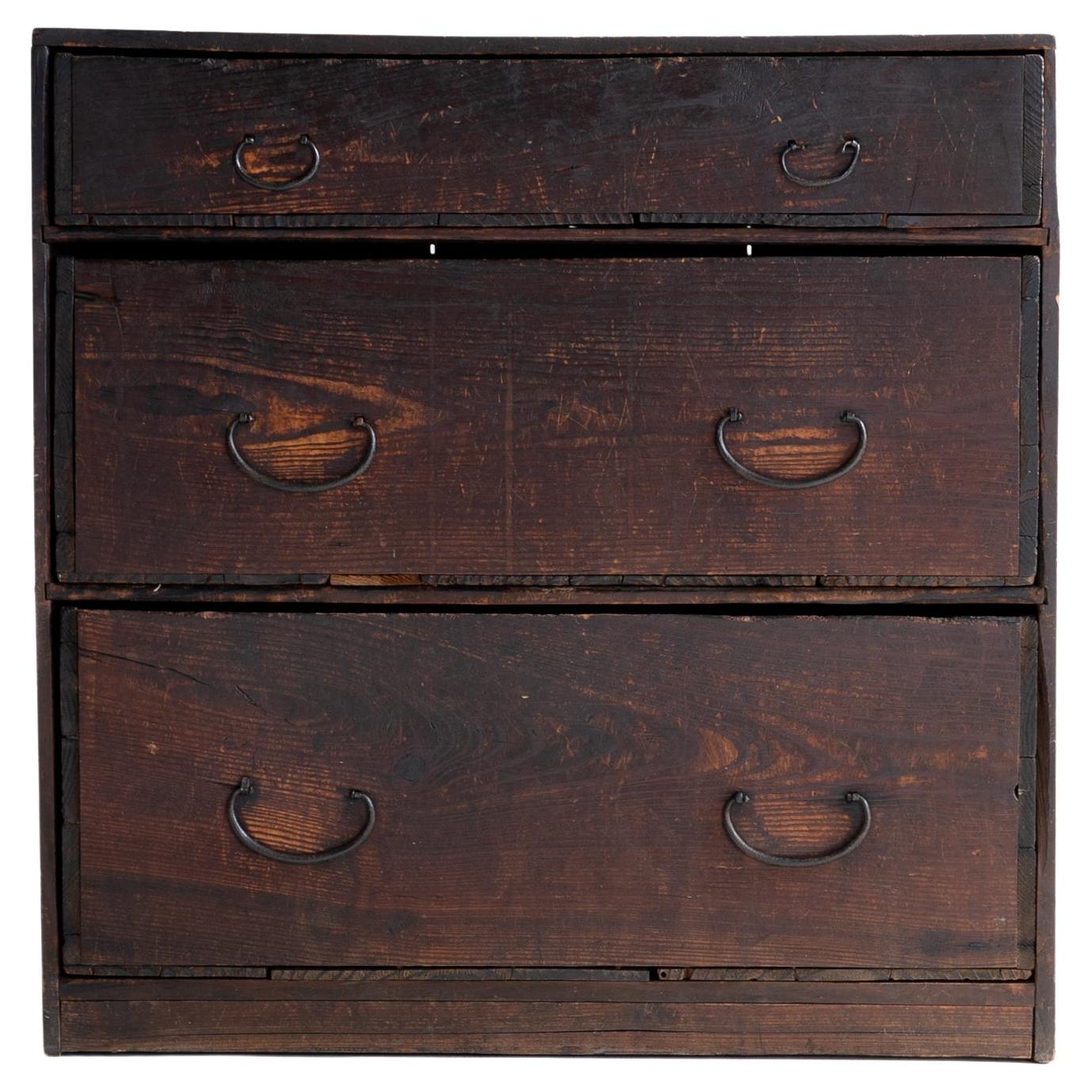 Japanese Antique Small Drawer 1860s-1900s / Cabinet Storage Tansu Wabisabi  For Sale at 1stDibs