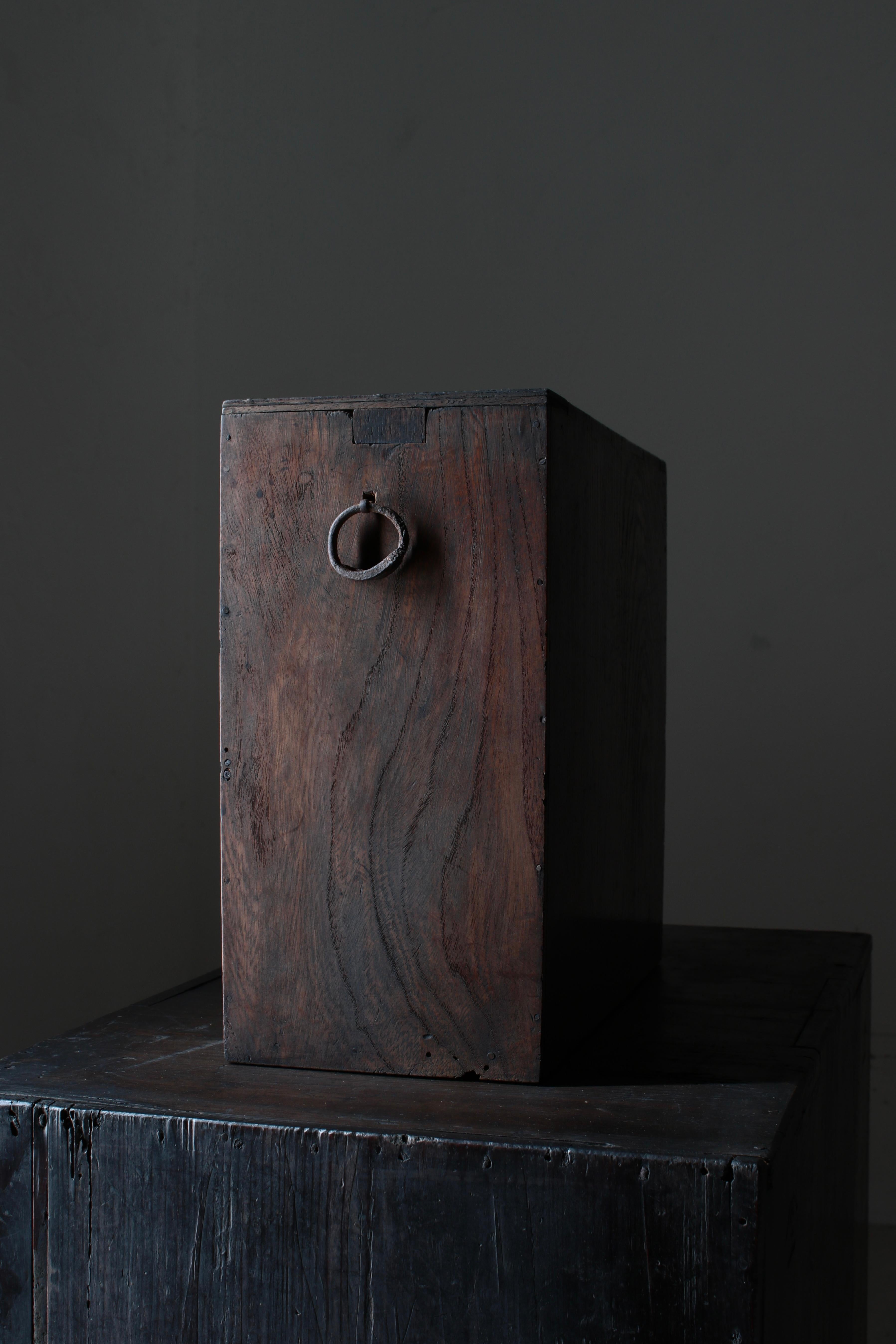 Iron Japanese Antique Small Drawer /Storage Tansu / 1868-1912s / Wabi-Sabi Mingei