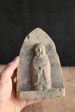 Japanese antique small Jizo stone Buddha/18th-19th century/Edo period