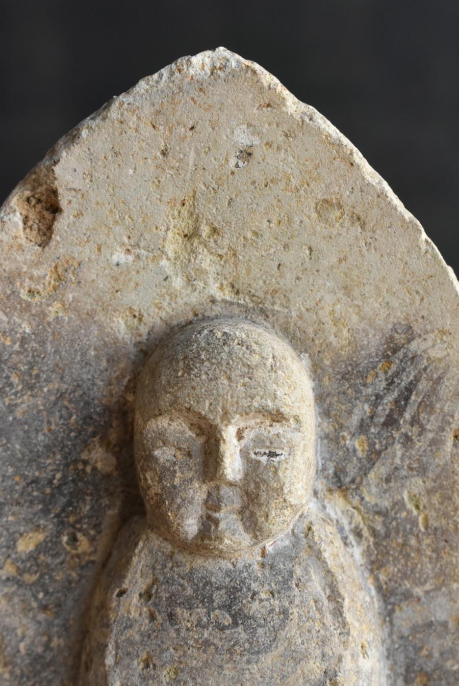 18th Century and Earlier Japanese antique small Jizo stone Buddha/18th-19th century/Edo period For Sale