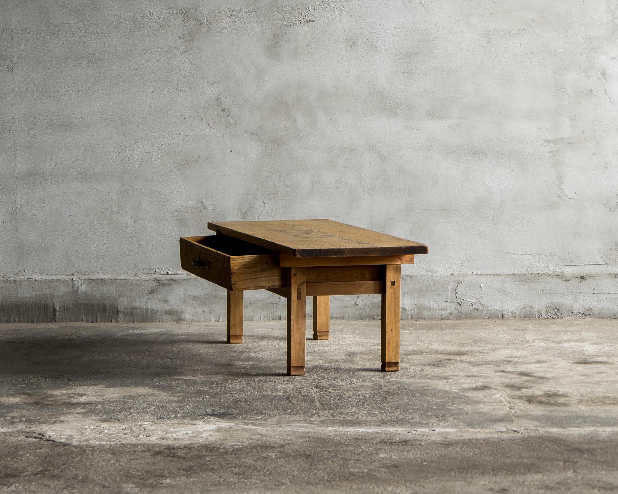 20th Century Japanese Antique, Small low table, Taisho Period'Early 1900s', Wabi Sabi