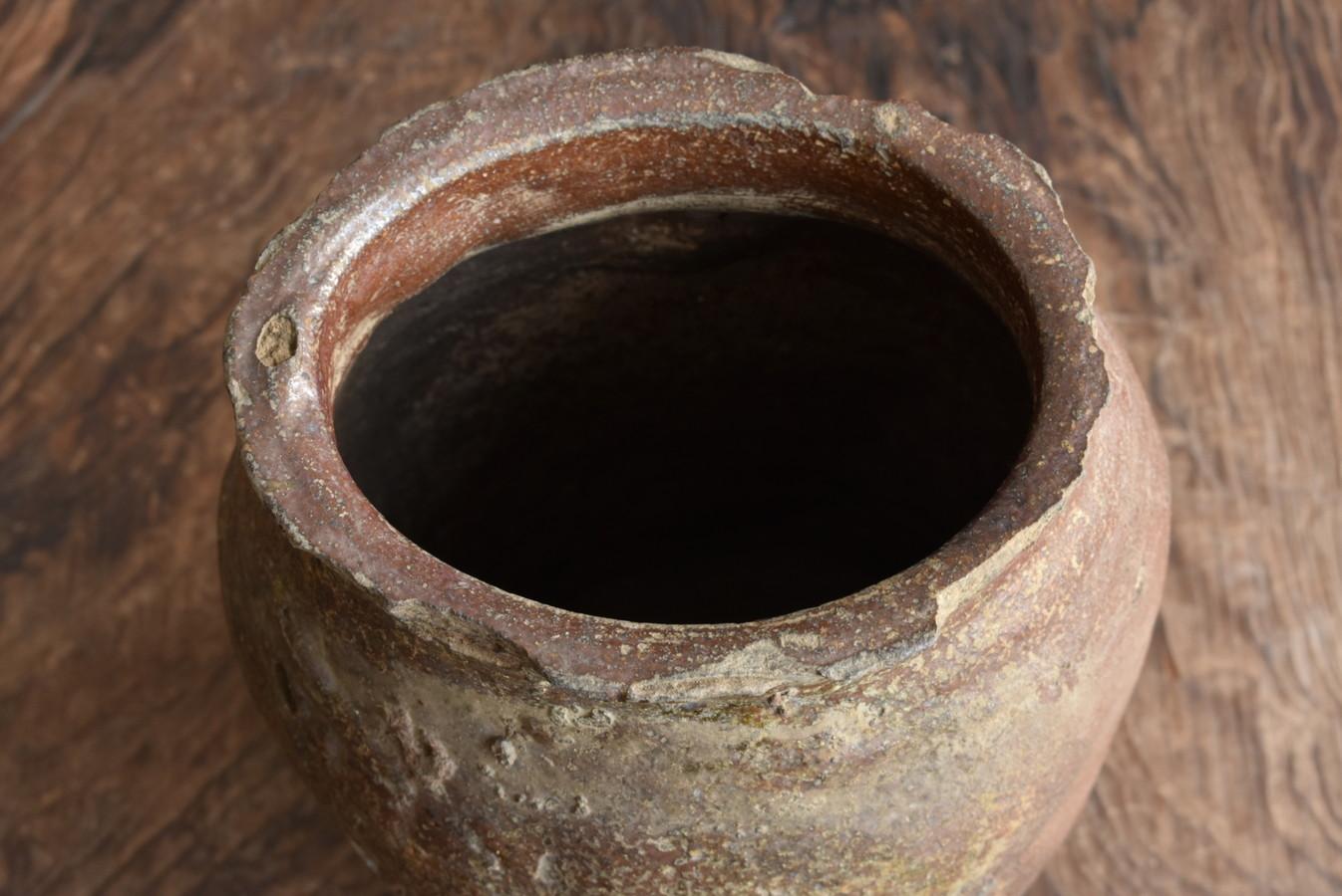 Japanese Antique small Pottery Jar 15-16th Century/ Wabi-Sabi Jar/Tokoname 4