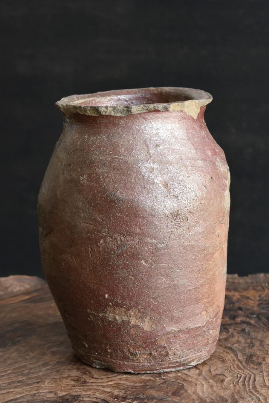 Japanese Antique small Pottery Jar 15-16th Century/ Wabi-Sabi Jar/Tokoname 1