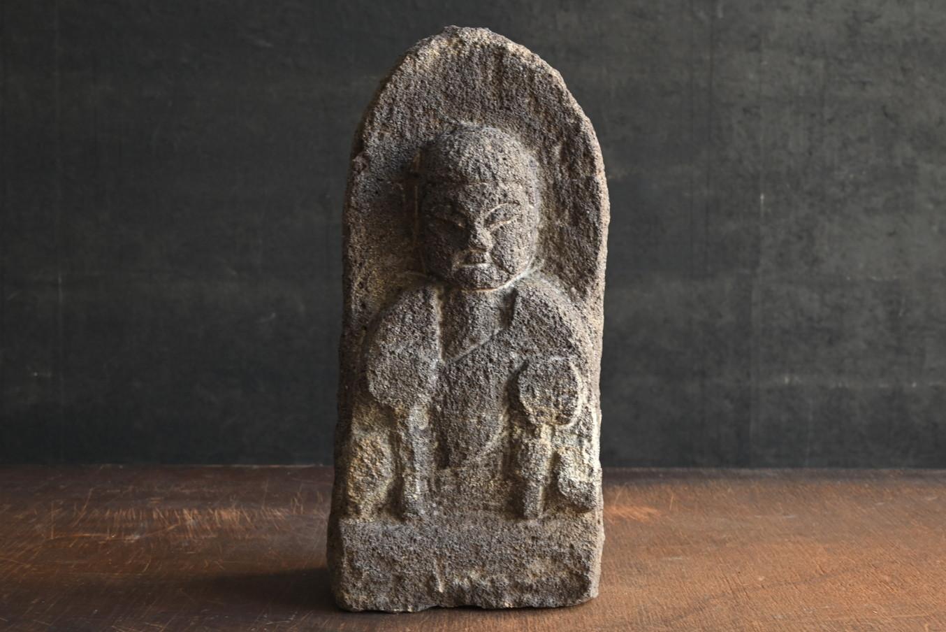 Japanese antique small rice field god / Edo period / Jizo Bodhisattva stone stat 7
