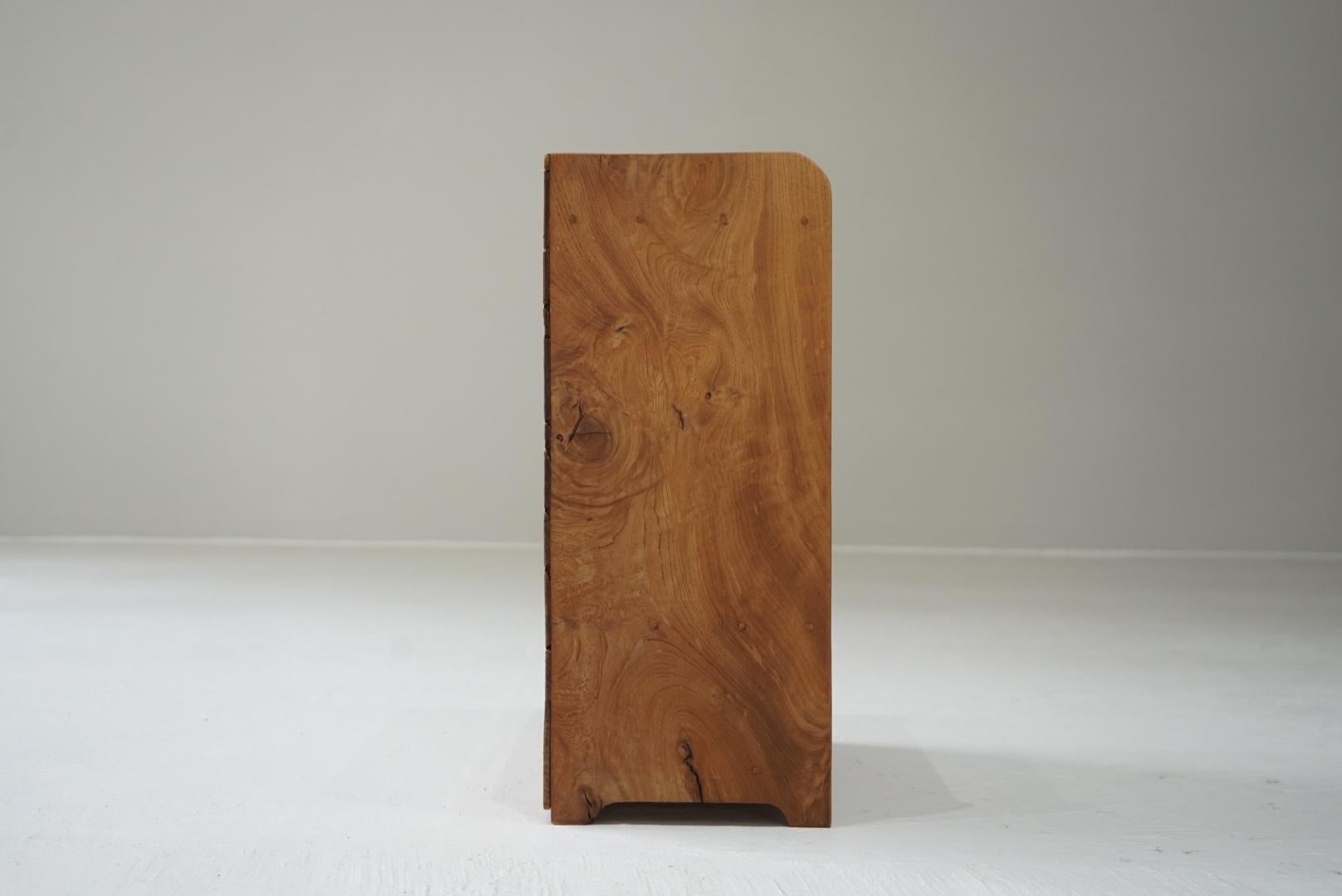 Japanese Antique Small shelf Display shelf Wabi-Sabi Japandi For Sale 6