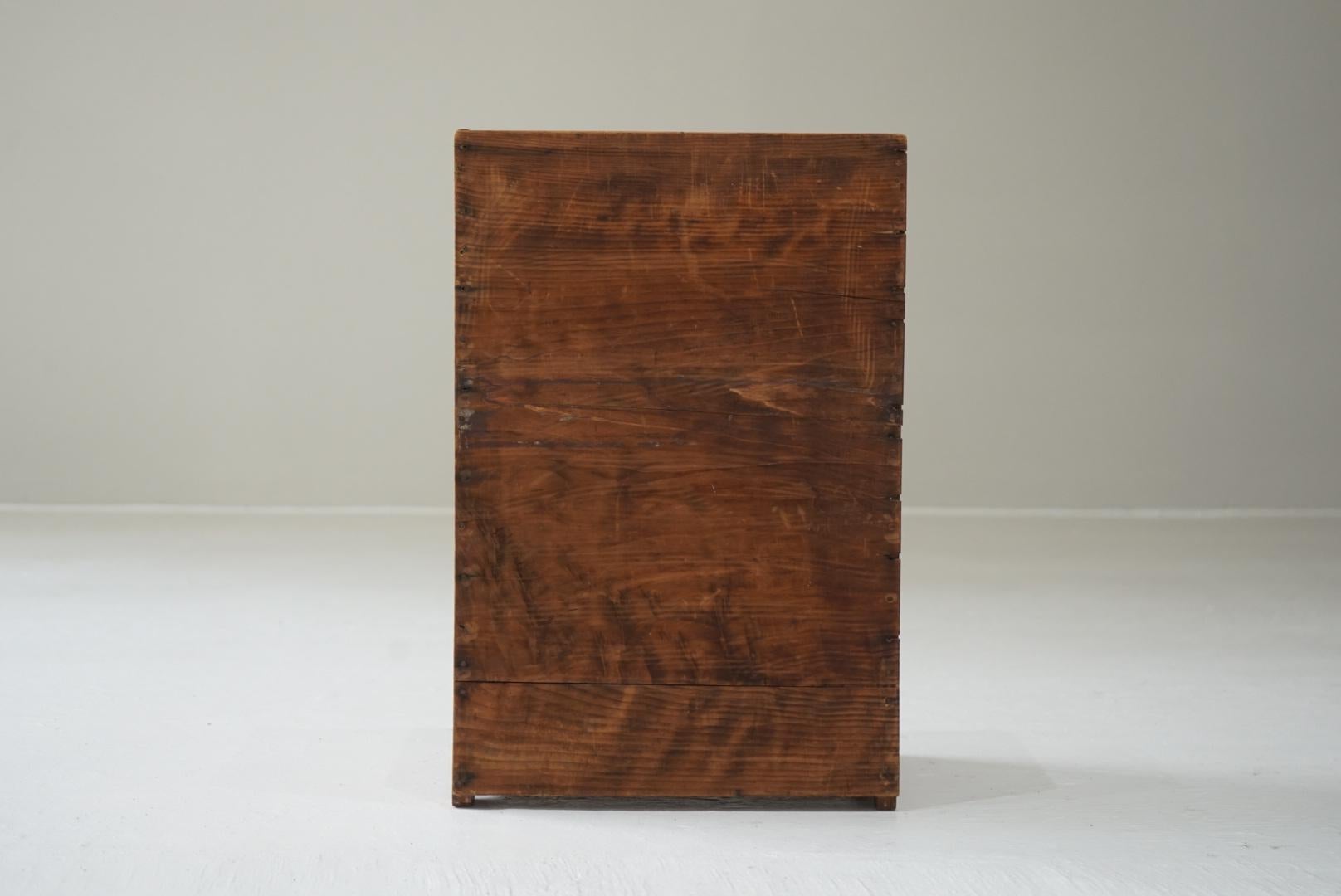 Japanese Antique Small shelf Display shelf Wabi-Sabi Japandi For Sale 7