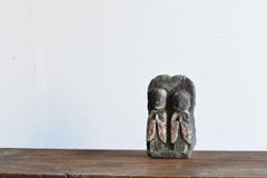 Japanese Antique Small Stone Buddha/1600-1800/Edo/Garden Figurine/God of Travel