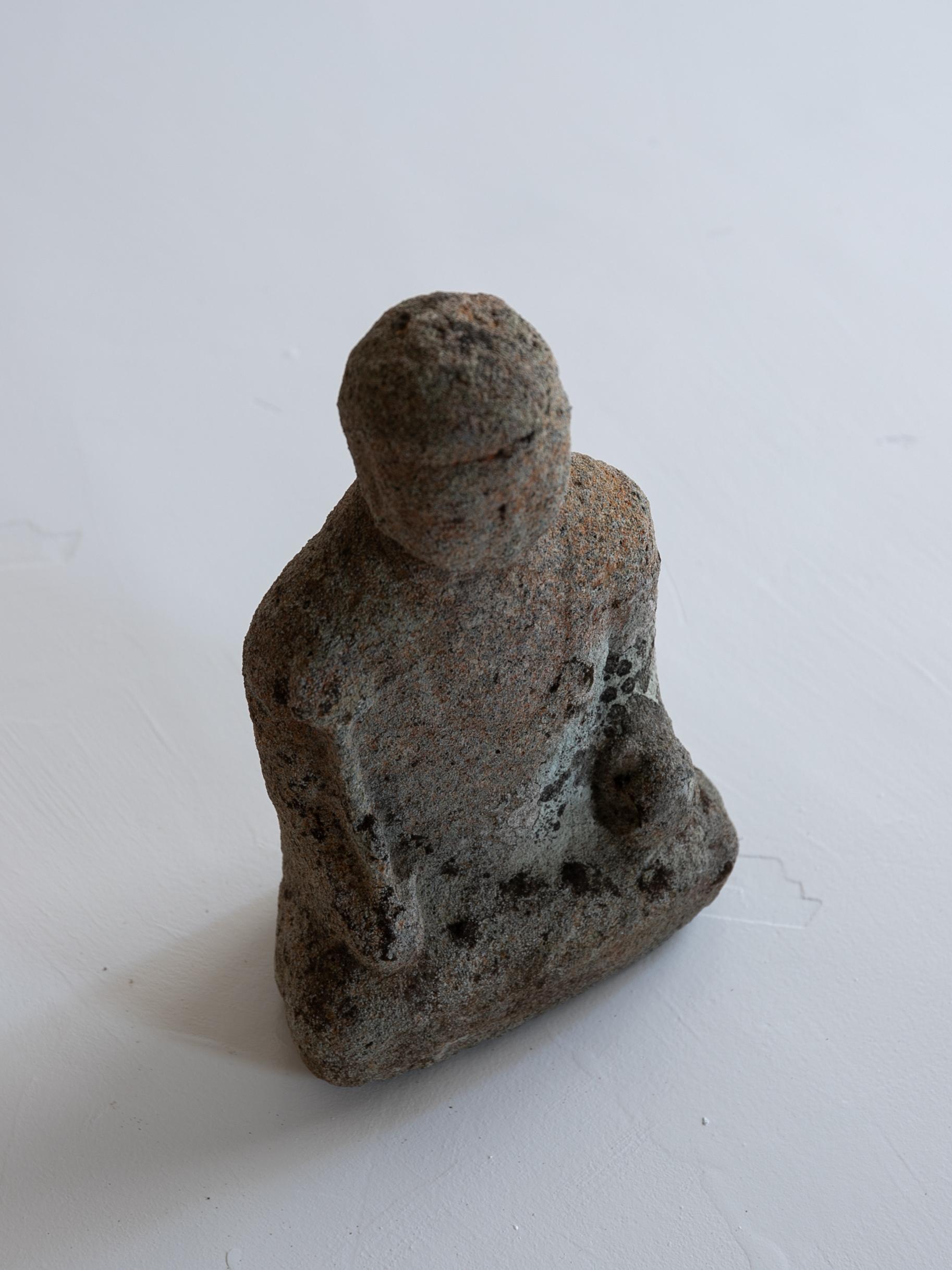 Japanese Antique small Stone Buddha/Jizo Bodhisattva/ Edo /1750-1868 / Wabi sabi 4
