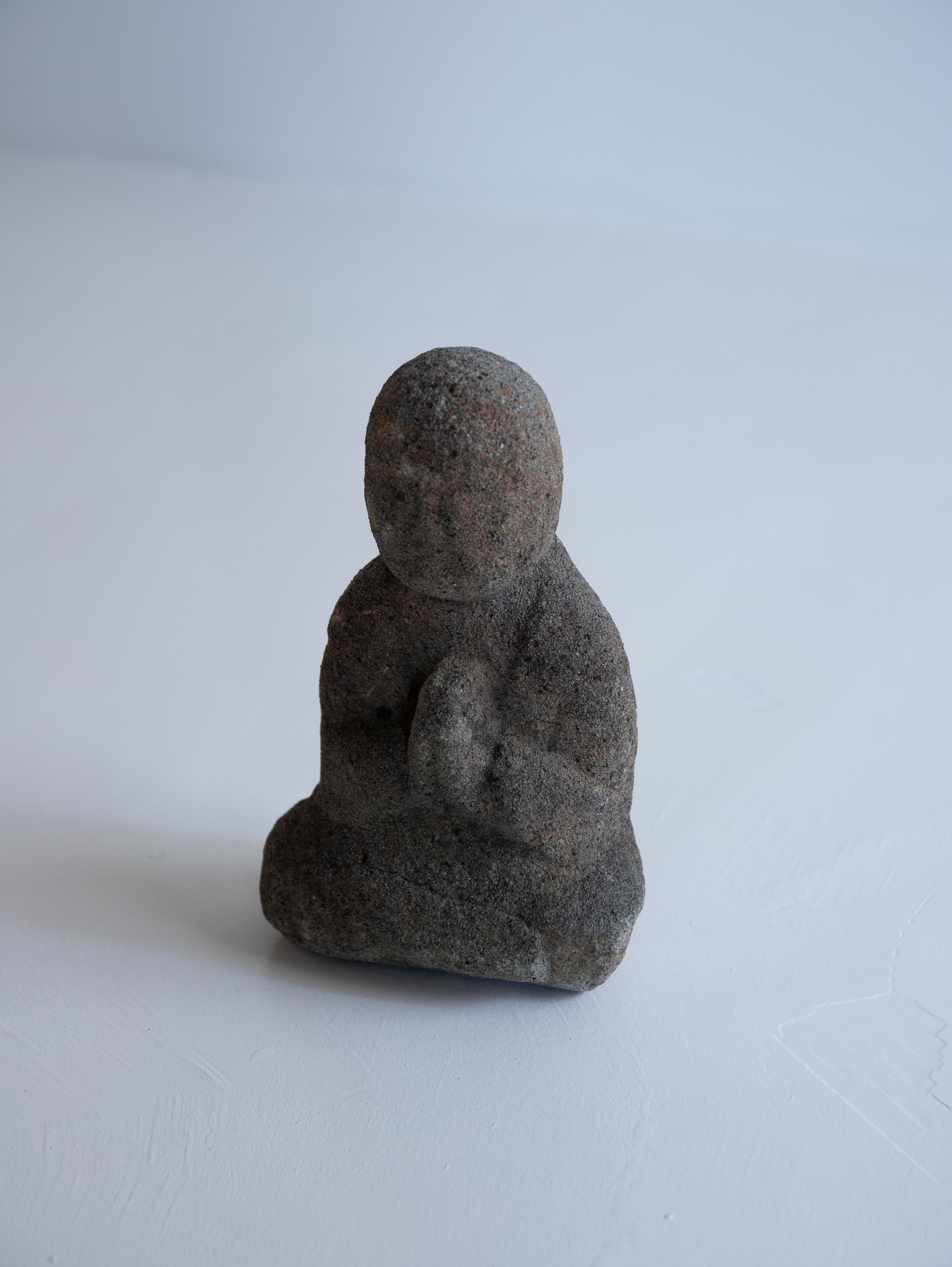 18th Century  Japanese Antique small Stone Buddha/Jizo Bodhisattva/ Edo /1750-1868/ Wabi sabi