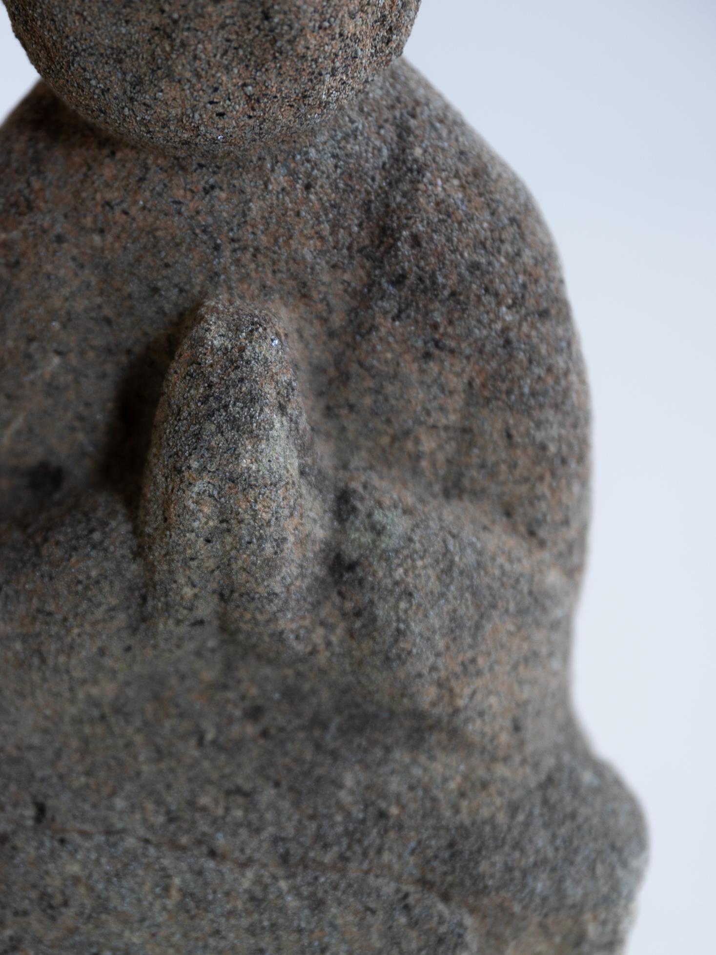  Japanese Antique small Stone Buddha/Jizo Bodhisattva/ Edo /1750-1868/ Wabi sabi 1