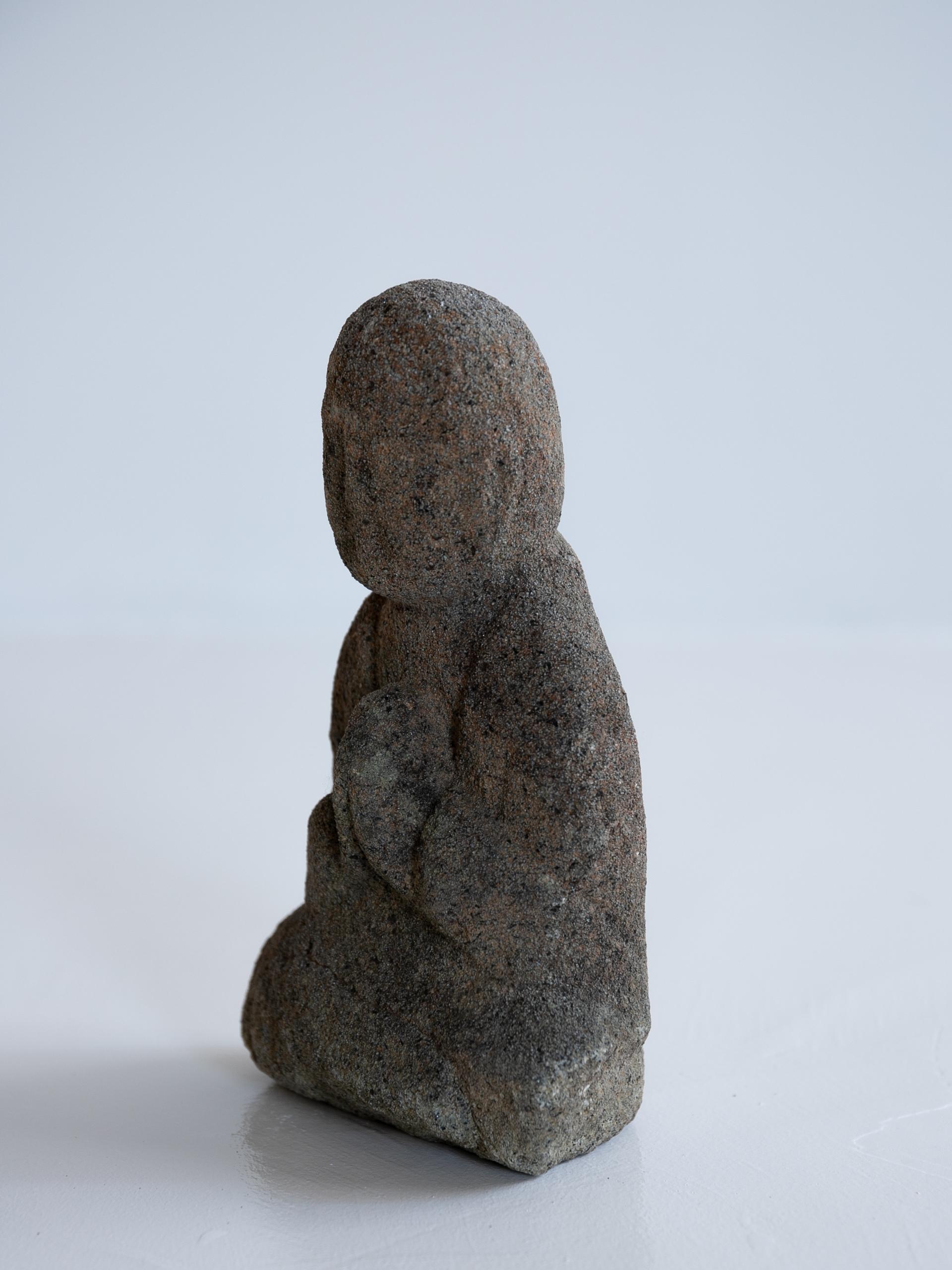  Japanese Antique small Stone Buddha/Jizo Bodhisattva/ Edo /1750-1868/ Wabi sabi 2