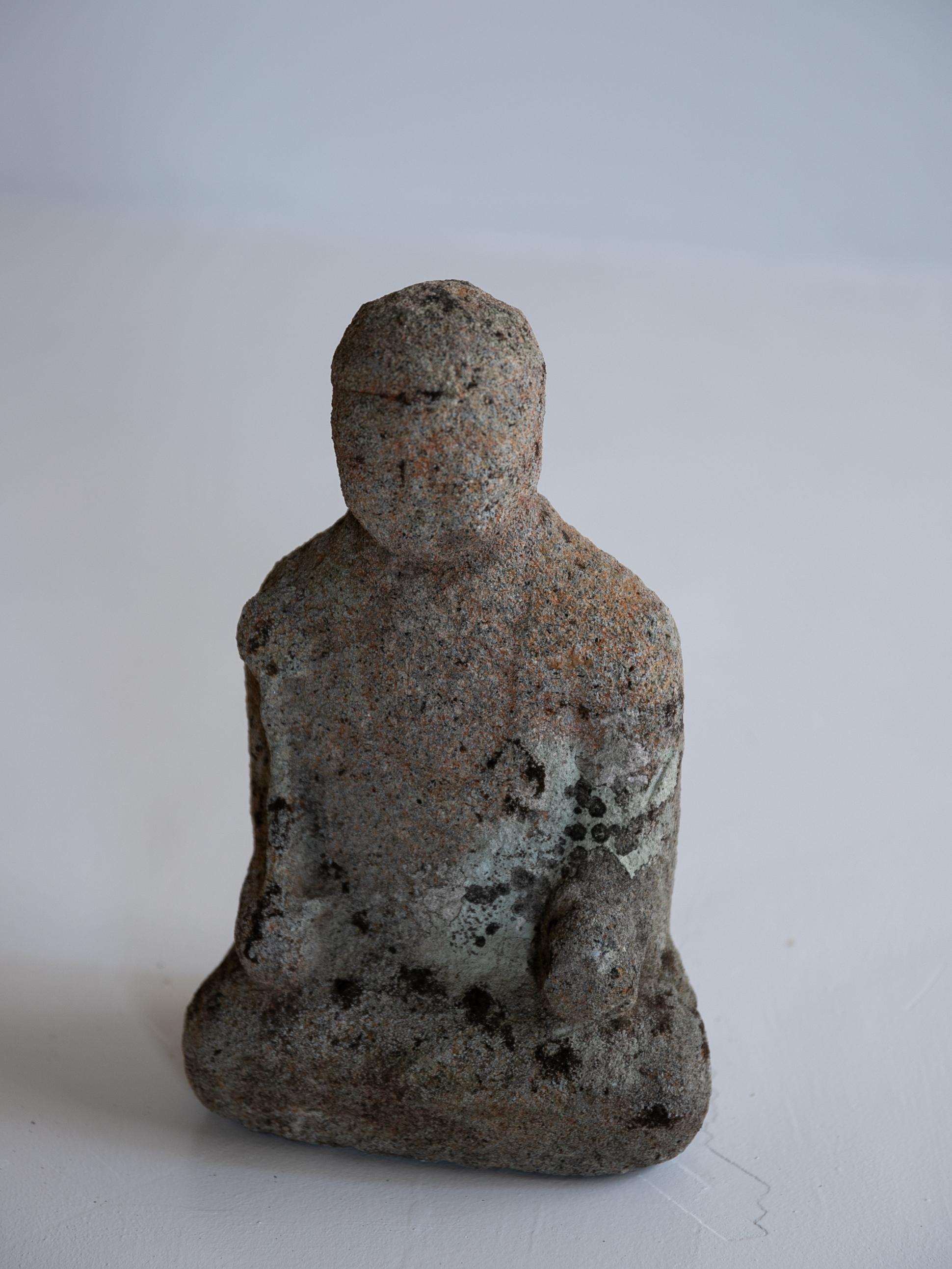 Japanese Antique small Stone Buddha/Jizo Bodhisattva/ Edo /1750-1868 / Wabi sabi 2