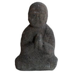  Japanese Antique small Stone Buddha/Jizo Bodhisattva/ Edo /1750-1868/ Wabi sabi