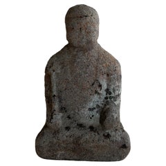 Japanese Antique small Stone Buddha/Jizo Bodhisattva/ Edo /1750-1868 / Wabi sabi