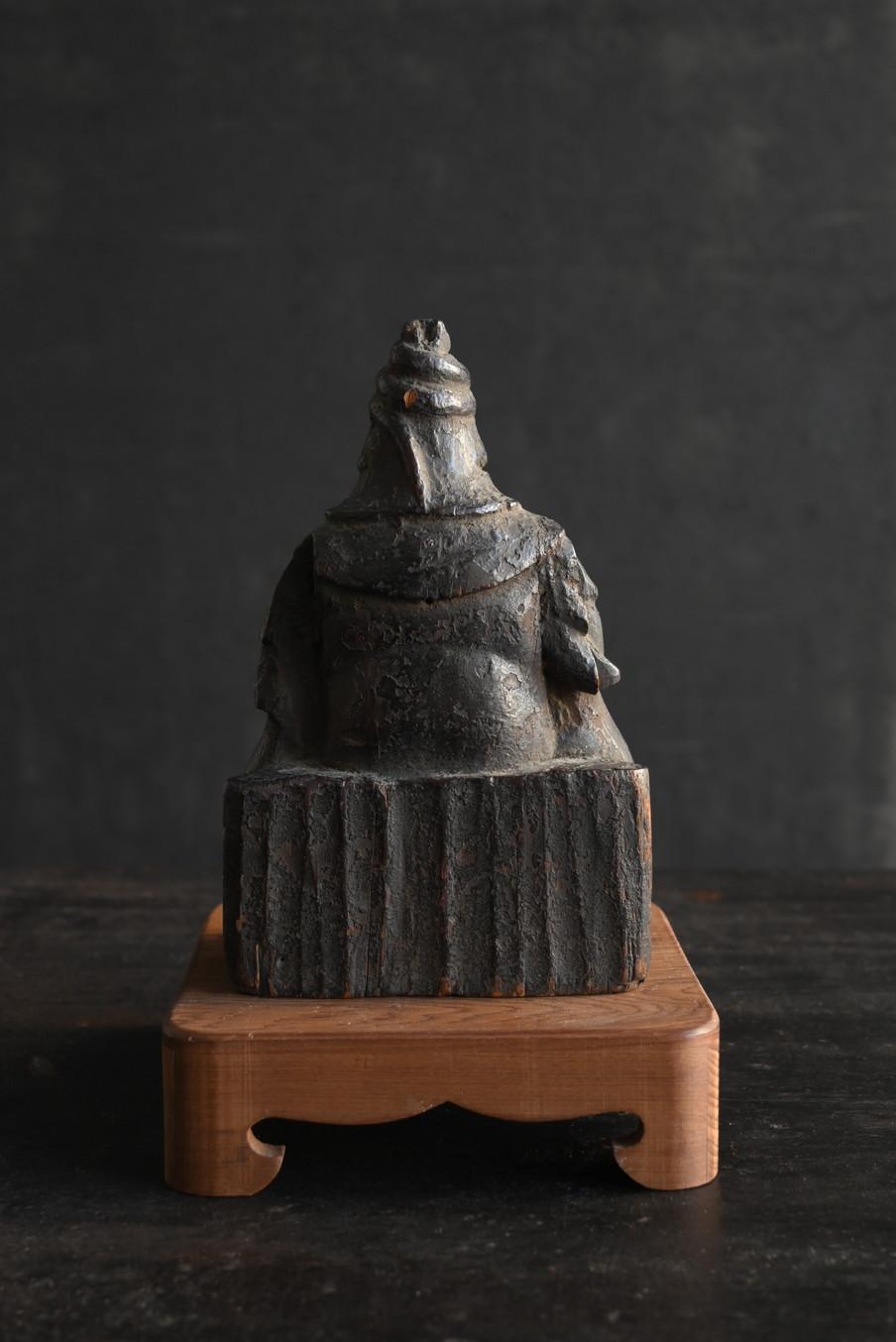 Japanese antique small wooden Buddha statue/“Uga-benzaiten”/Edo period/1603-1868 4