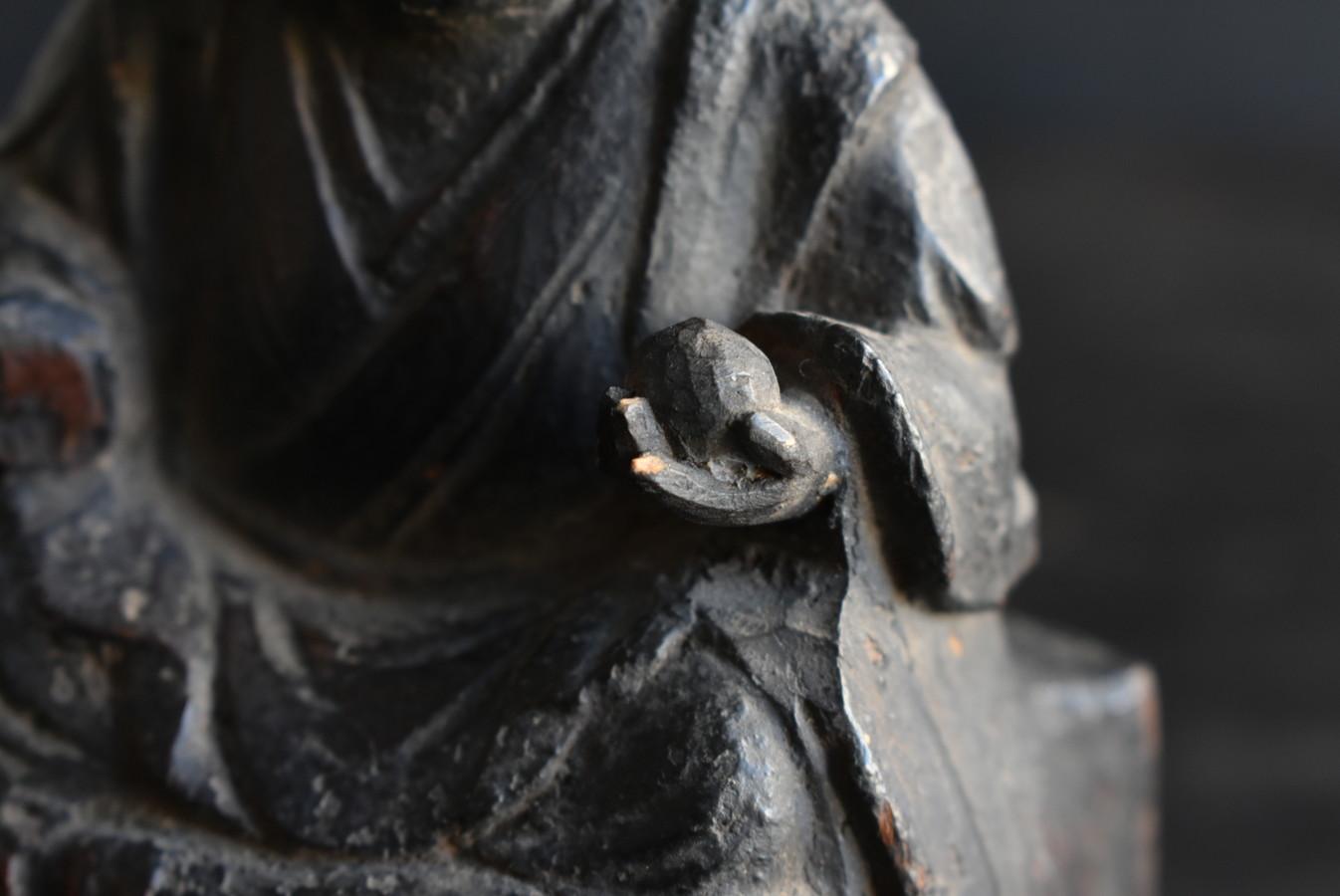 Japanese antique small wooden Buddha statue/“Uga-benzaiten”/Edo period/1603-1868 6