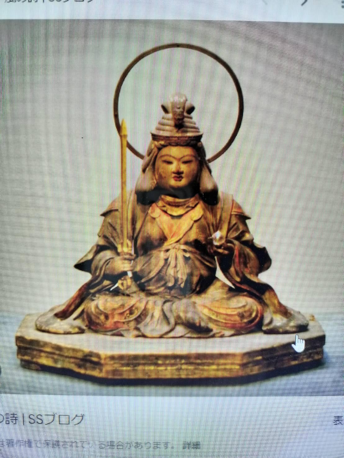 Japanese antique small wooden Buddha statue/“Uga-benzaiten”/Edo period/1603-1868 10