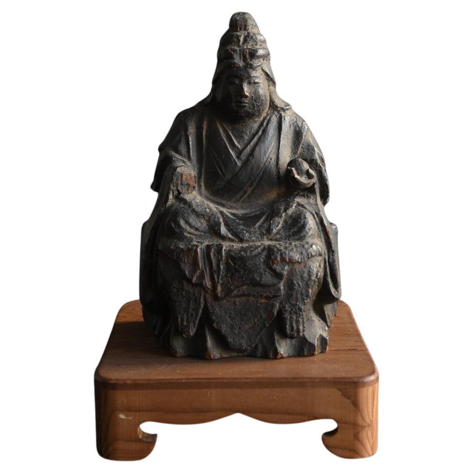 Japanese antique small wooden Buddha statue/“Uga-benzaiten”/Edo period/1603-1868
