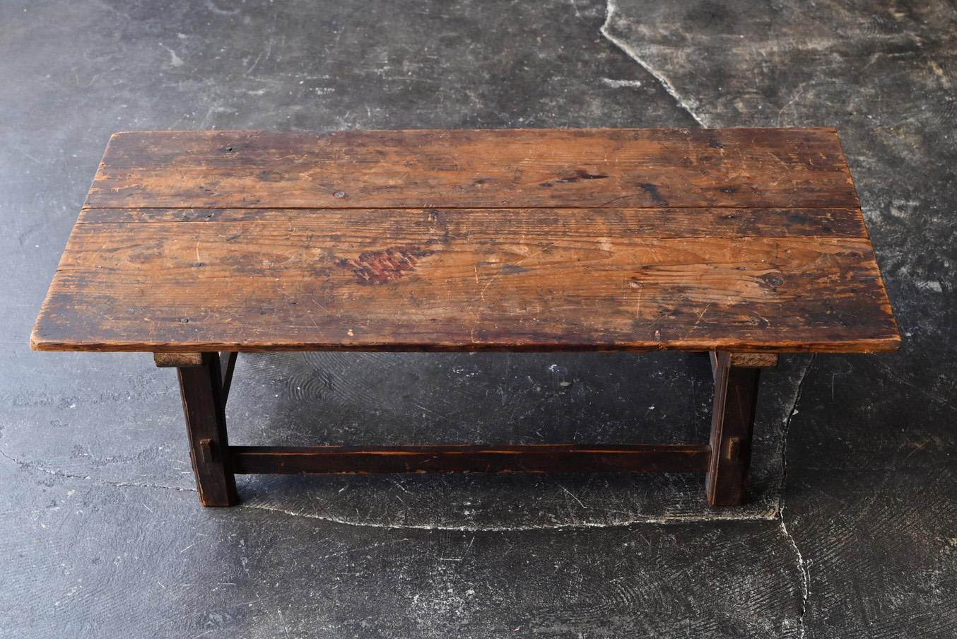 Cedar Japanese antique small wooden low table/1868-1920/Simple table