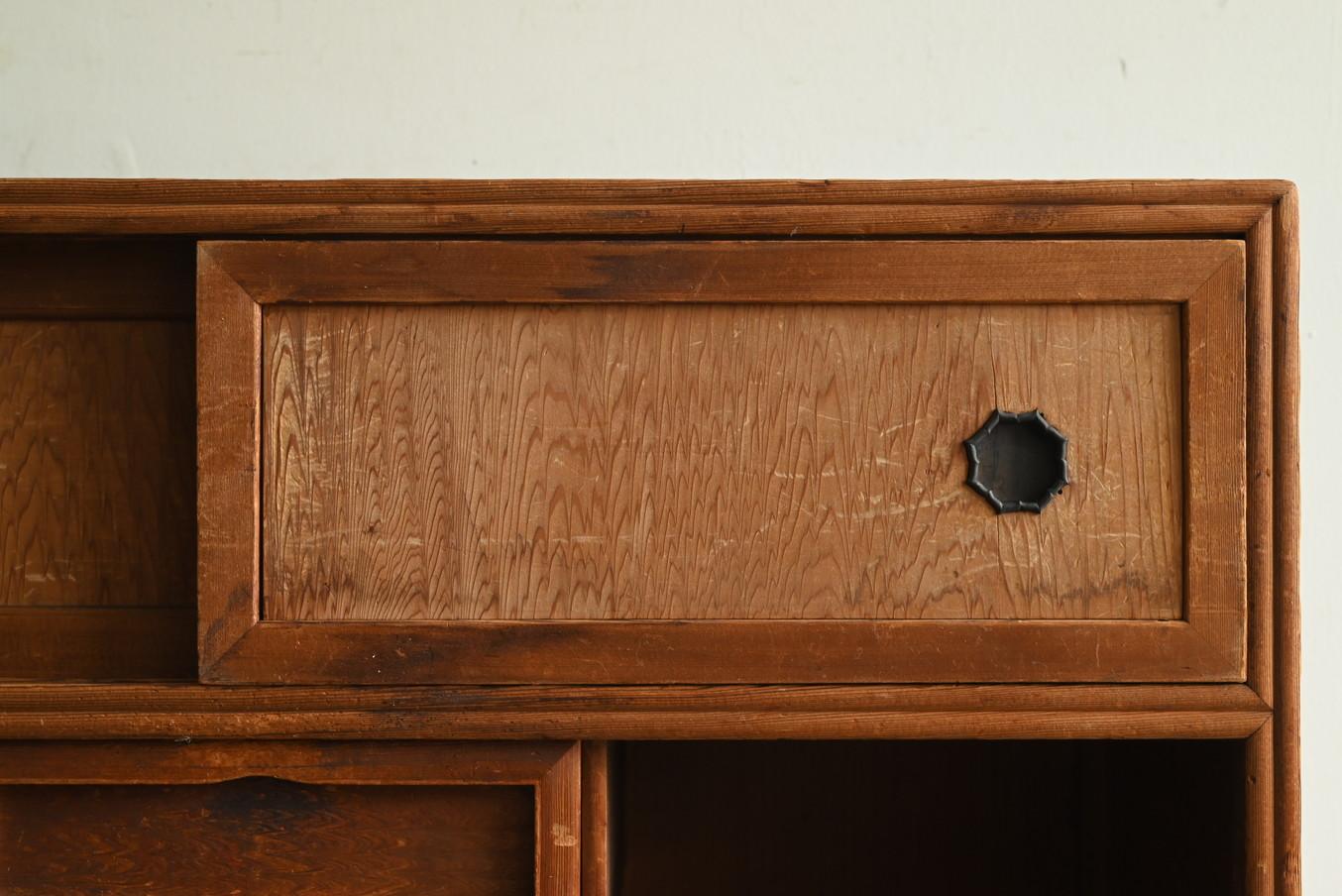 Japanese antique small wooden storage shelf / Early 20th century For Sale 6