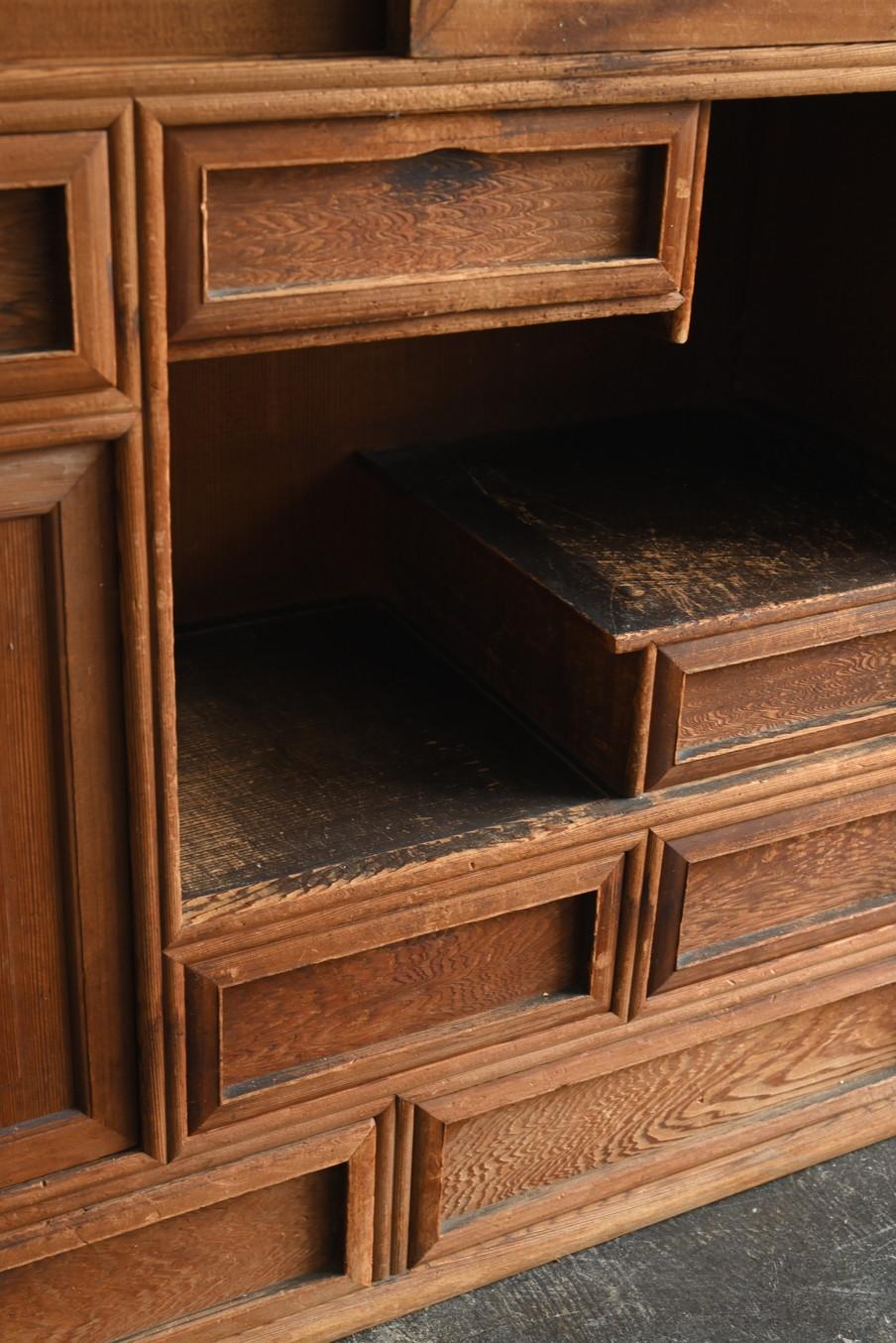 Japanese antique small wooden storage shelf / Early 20th century For Sale 9