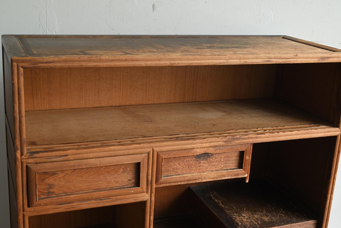 Japanese antique small wooden storage shelf / Early 20th century For Sale 12