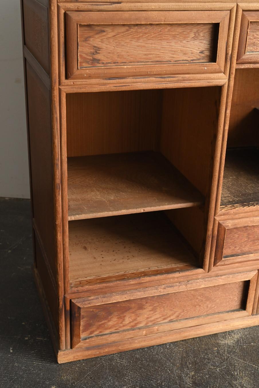 Japanese antique small wooden storage shelf / Early 20th century For Sale 13