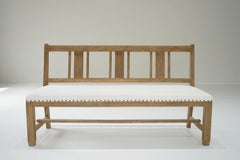 Japanese Antique Oak Bench Sofa, 1930s–1940s - Japandi Wabi-Sabi