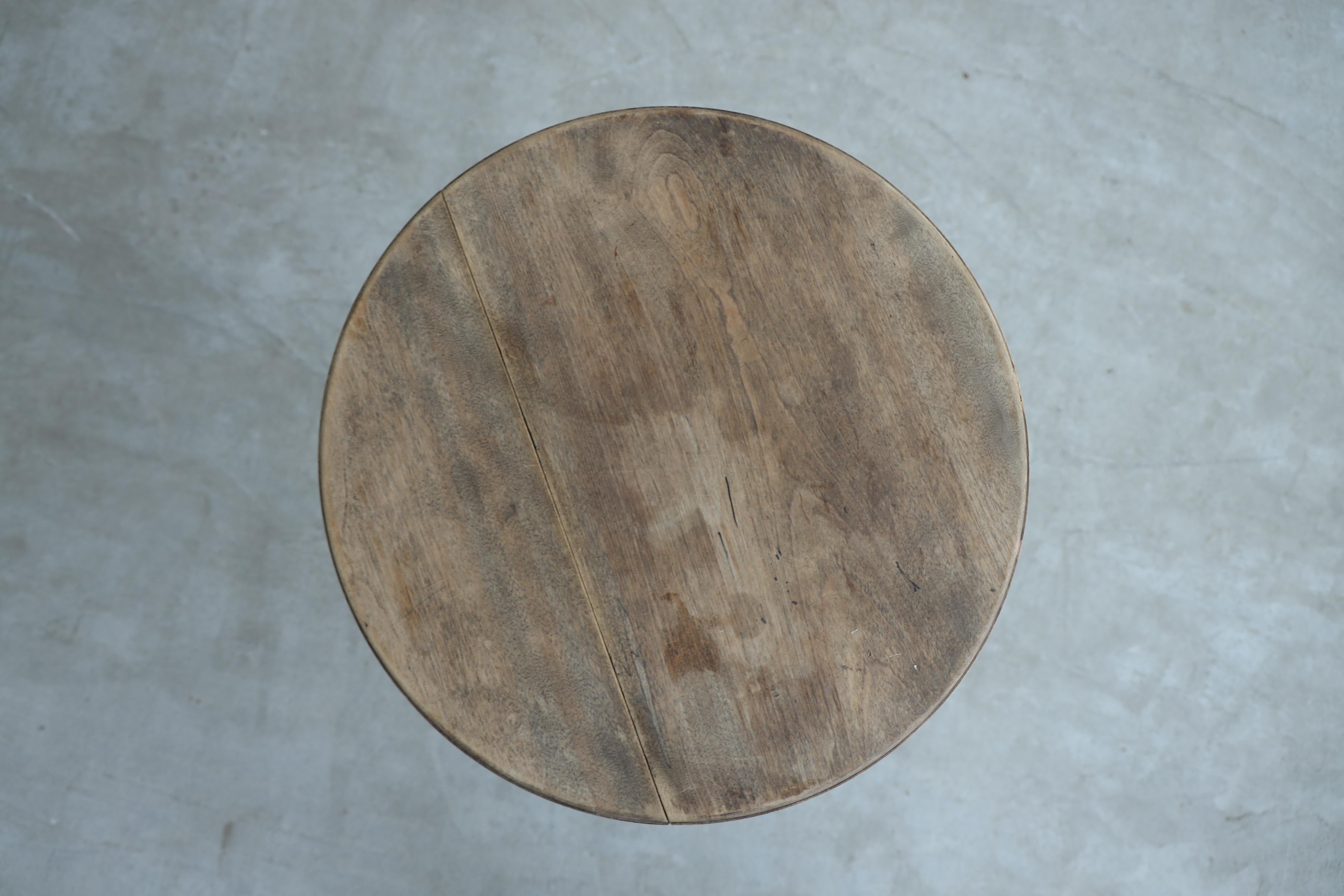 Wood Japanese Antique sofa side table, Wabi Sabi, Japandi For Sale