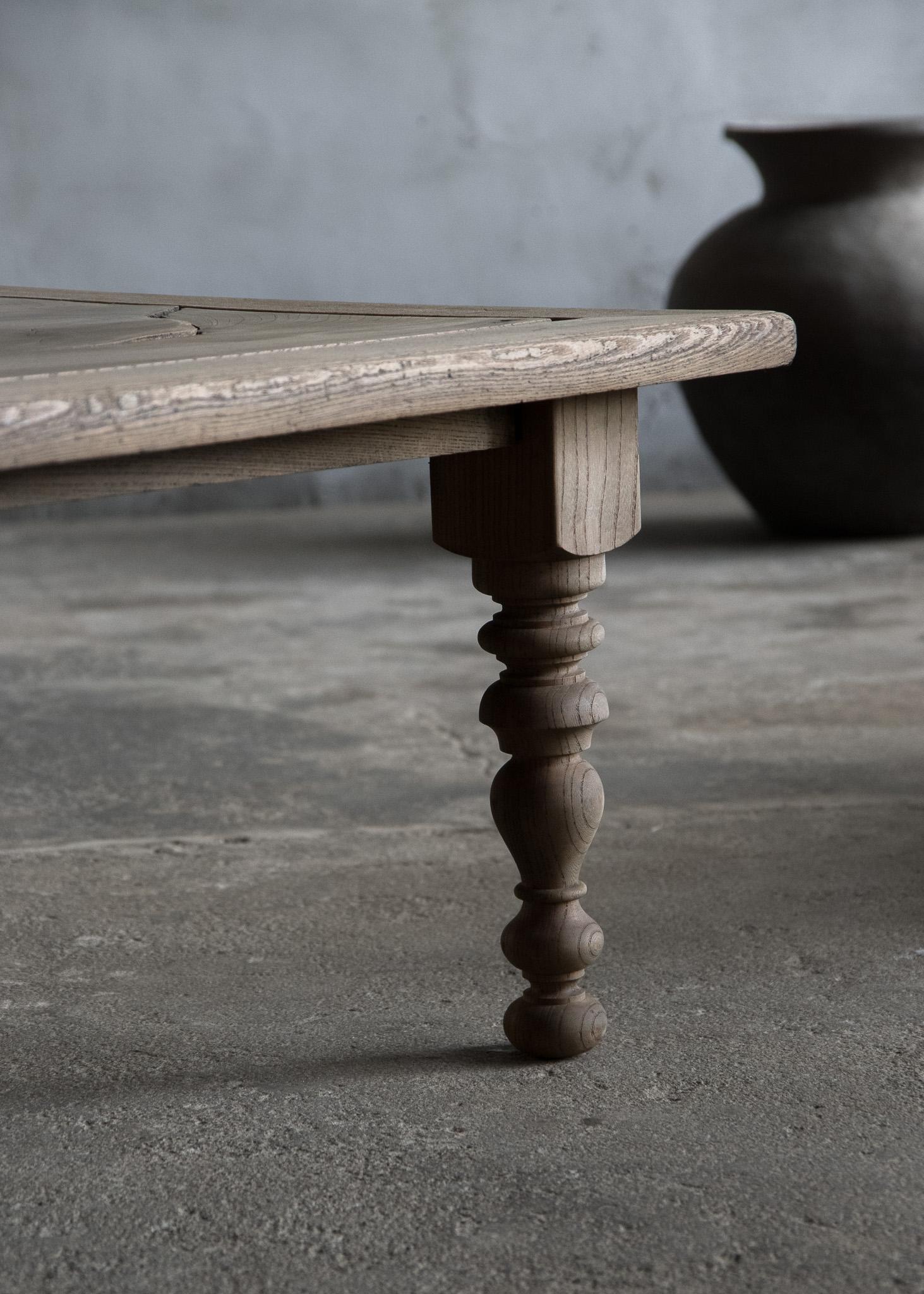 Mesa Baja Cuadrada Antigua Japonesa, Finales de la Era Meiji '1868-1912', Wabi Sabi en venta 2