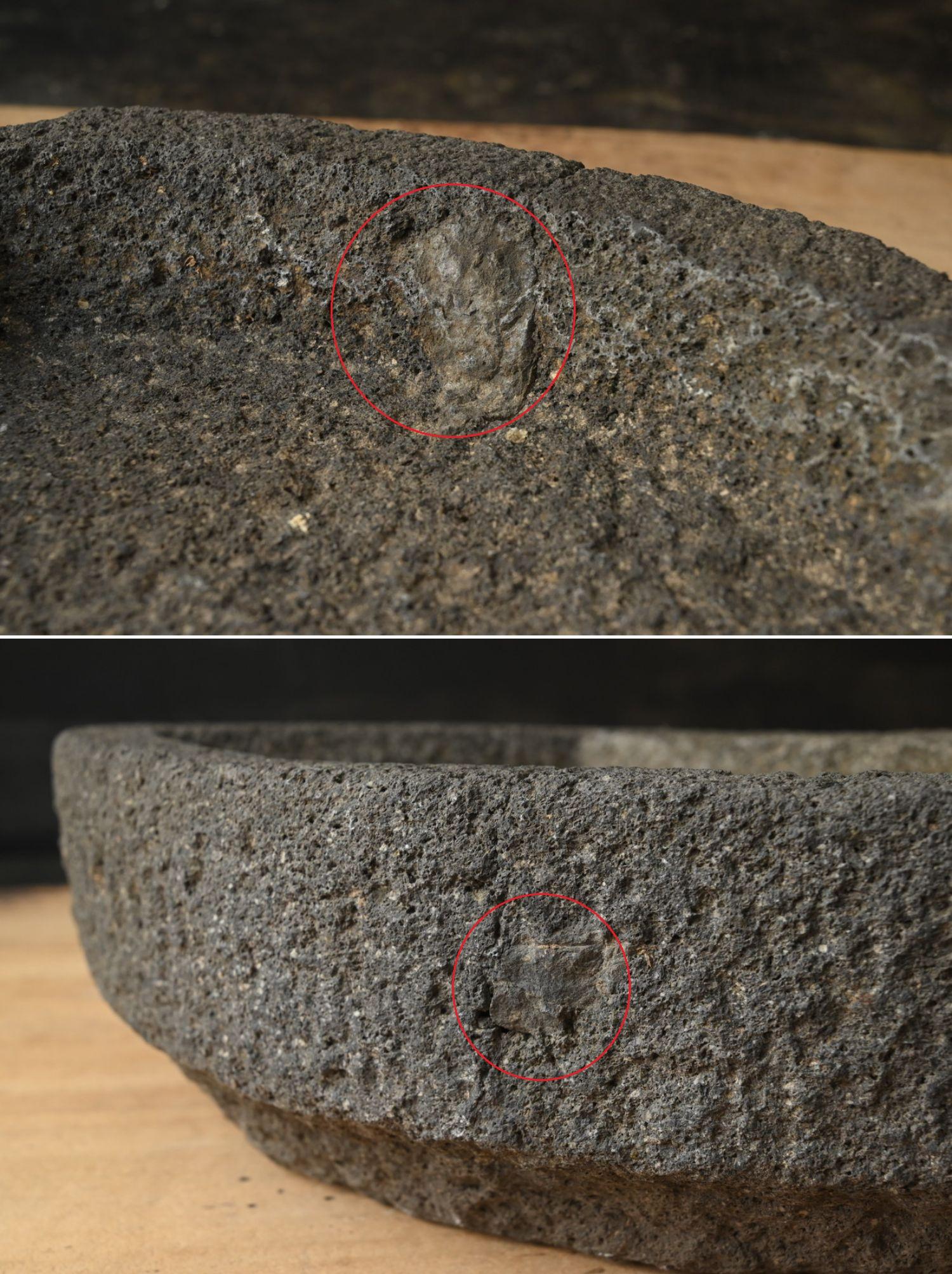 Japanese antique stone basin 