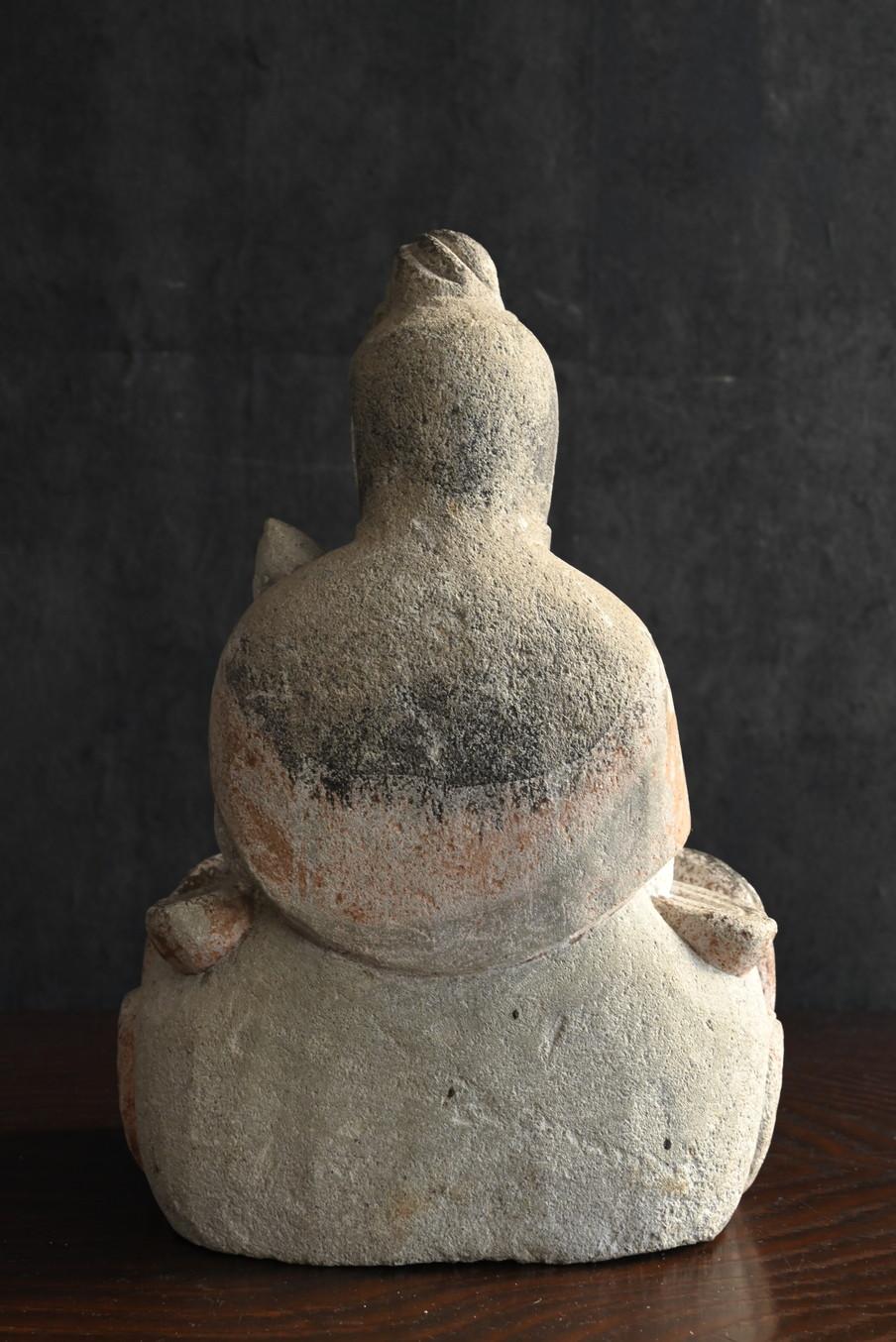 Buda de piedra antiguo japonés / 1800-1912 / [Bodhisattva Kannon de 11 caras]. 6