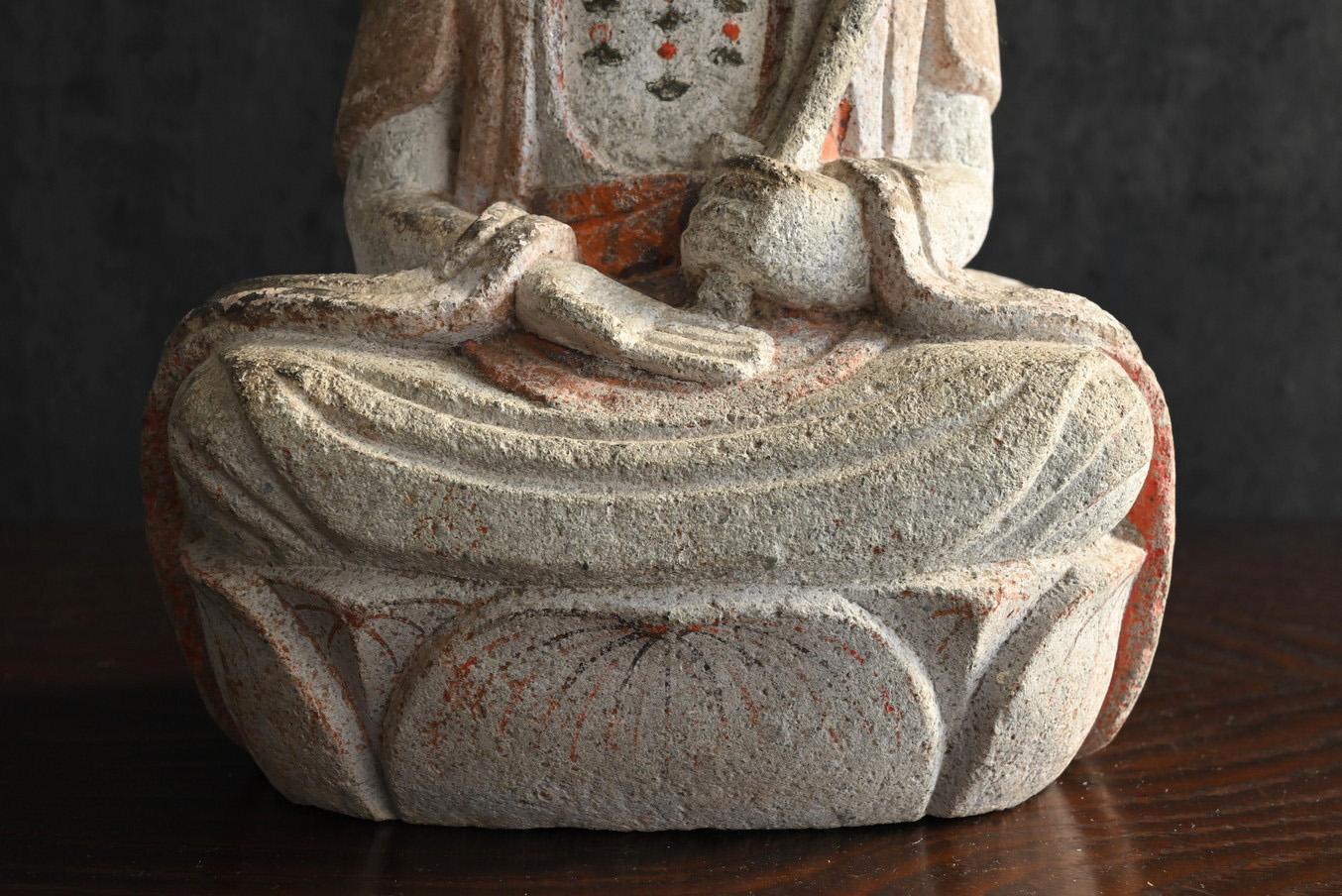 Buda de piedra antiguo japonés / 1800-1912 / [Bodhisattva Kannon de 11 caras]. en Bueno Estado en Sammu-shi, Chiba