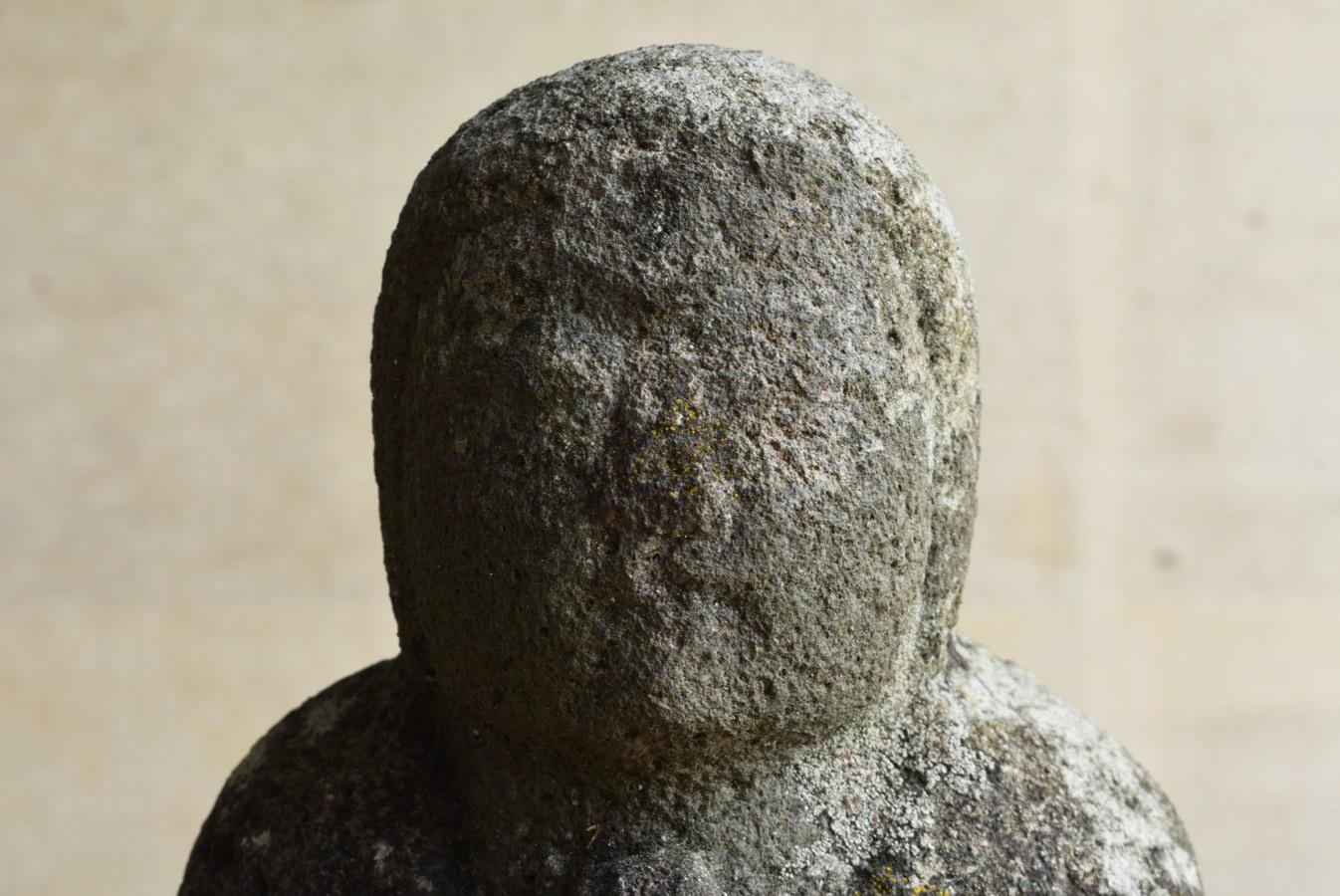 19th Century Japanese Antique Stone Buddha/Edo Period 1800s/Bodhisattva/Garden Figurine