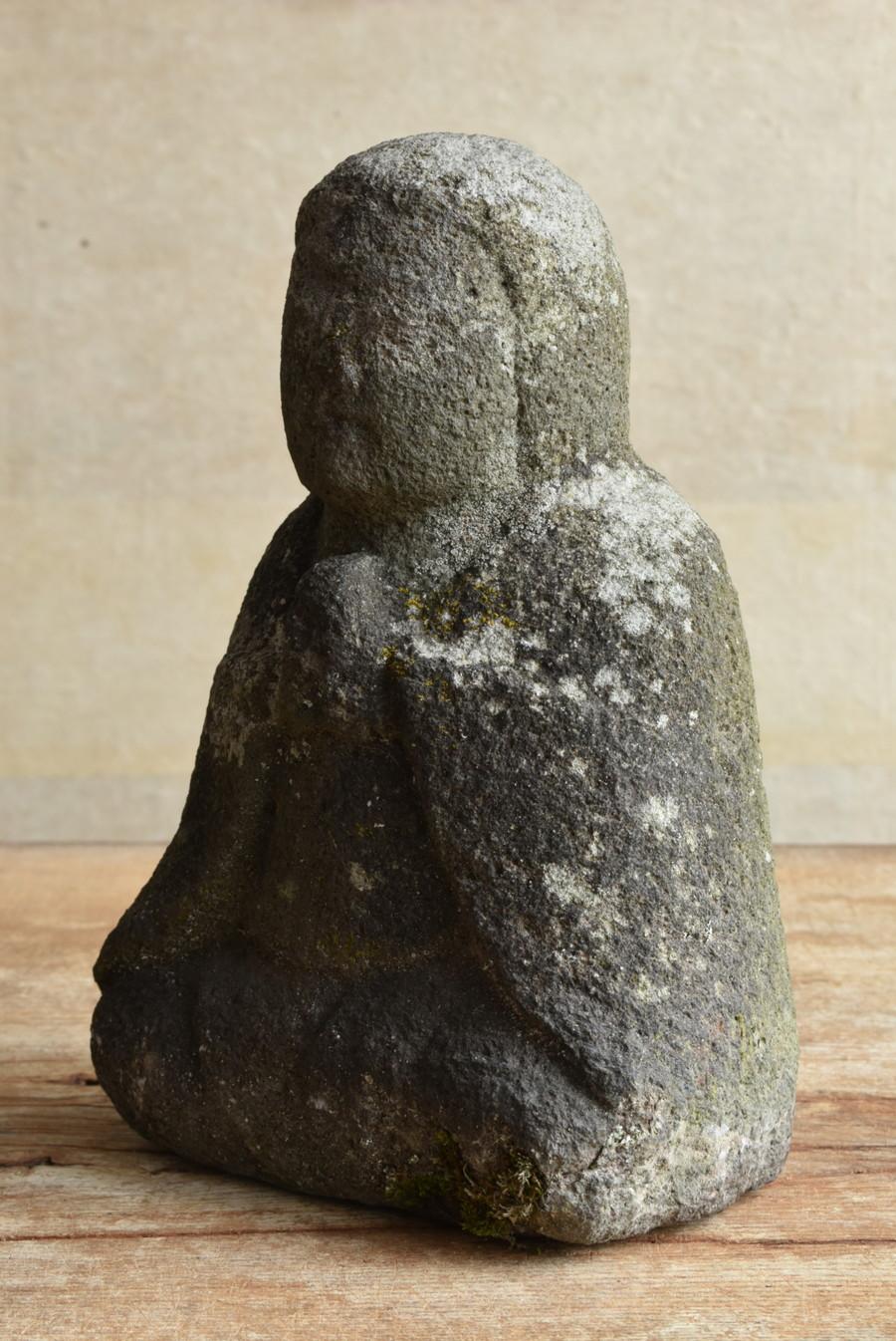 Japanese Antique Stone Buddha/Edo Period 1800s/Bodhisattva/Garden Figurine 3