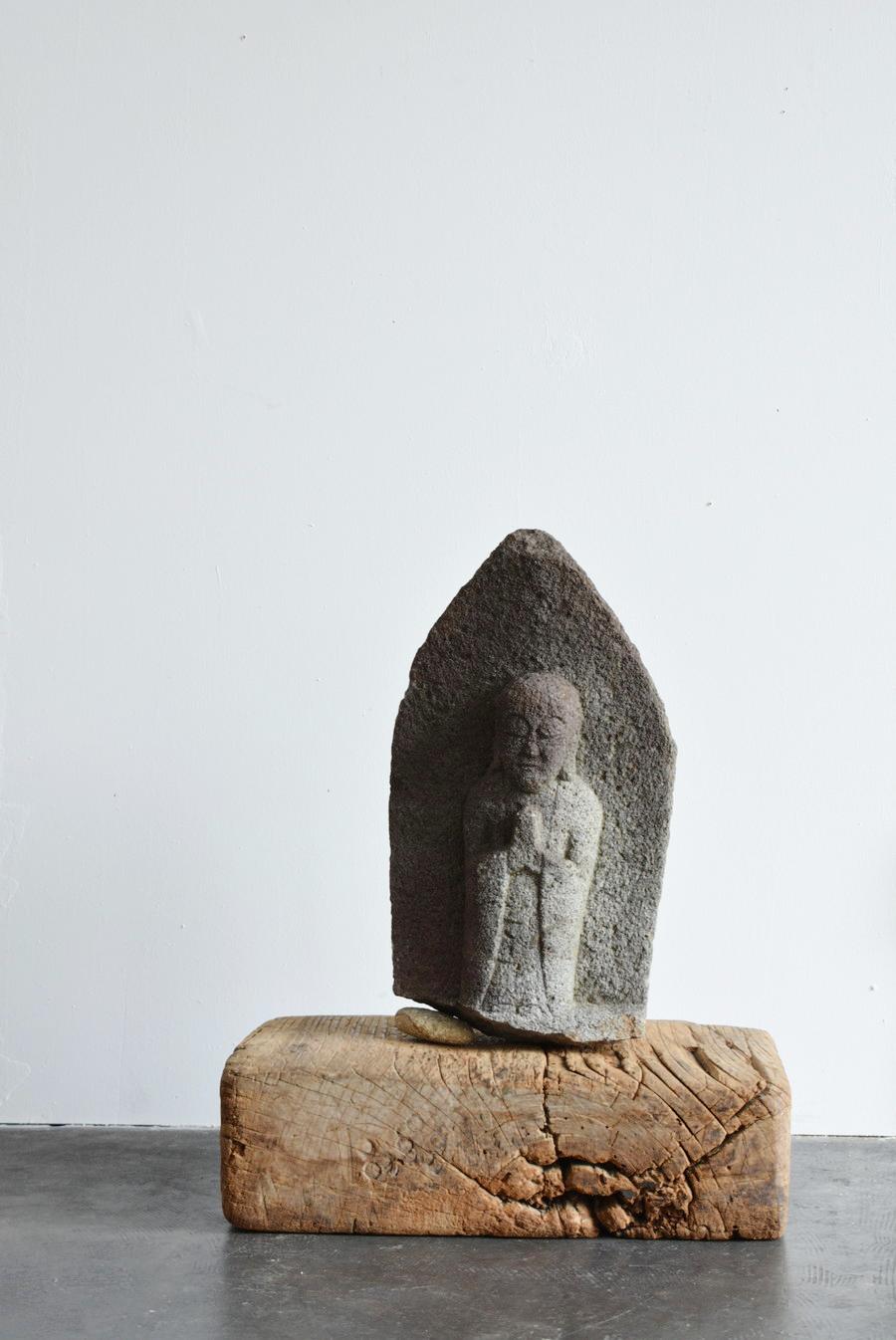 Japanese Antique Stone Buddha/Edo Period 1800s/Jizo Bodhisattva/Garden Figurine 9