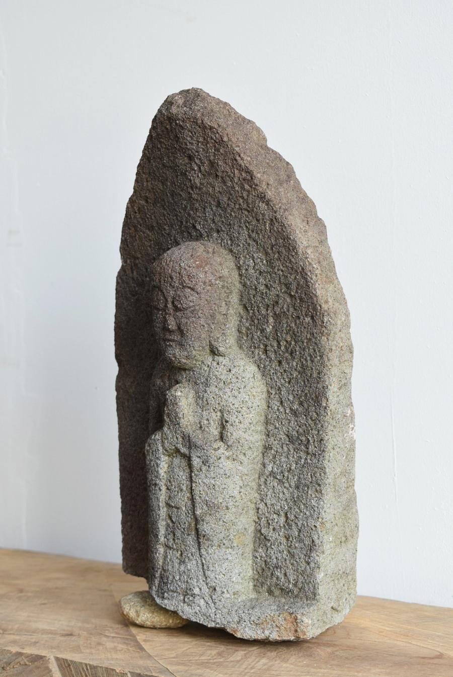 19th Century Japanese Antique Stone Buddha/Edo Period 1800s/Jizo Bodhisattva/Garden Figurine