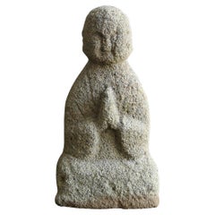 Japanese Antique Stone Buddha from Niigata Prefecture /Edo period