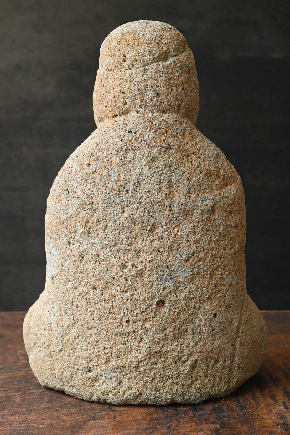 Bouddha japonais ancien en pierre de la préfecture de Niigata / Bodhisattva Jizo assis Bon état - En vente à Sammu-shi, Chiba