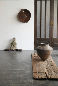 Buda de piedra antiguo japonés "Jizo"/1700-1850/Período Edo/Estatua de piedra poco común