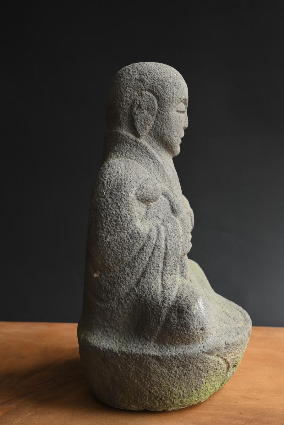 18th Century Japanese antique stone Buddha/Jizo Bodhisattva/Edo period/1750-1868