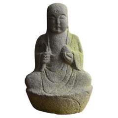 Japanese antique stone Buddha/Jizo Bodhisattva/Edo period/1750-1868
