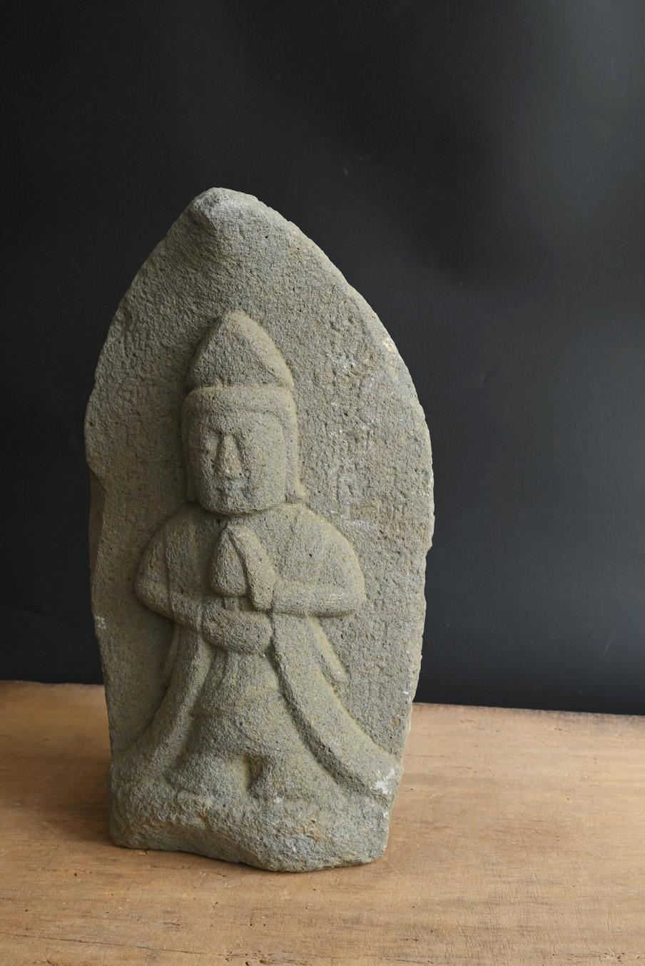 Hand-Carved Japanese antique stone Buddha 