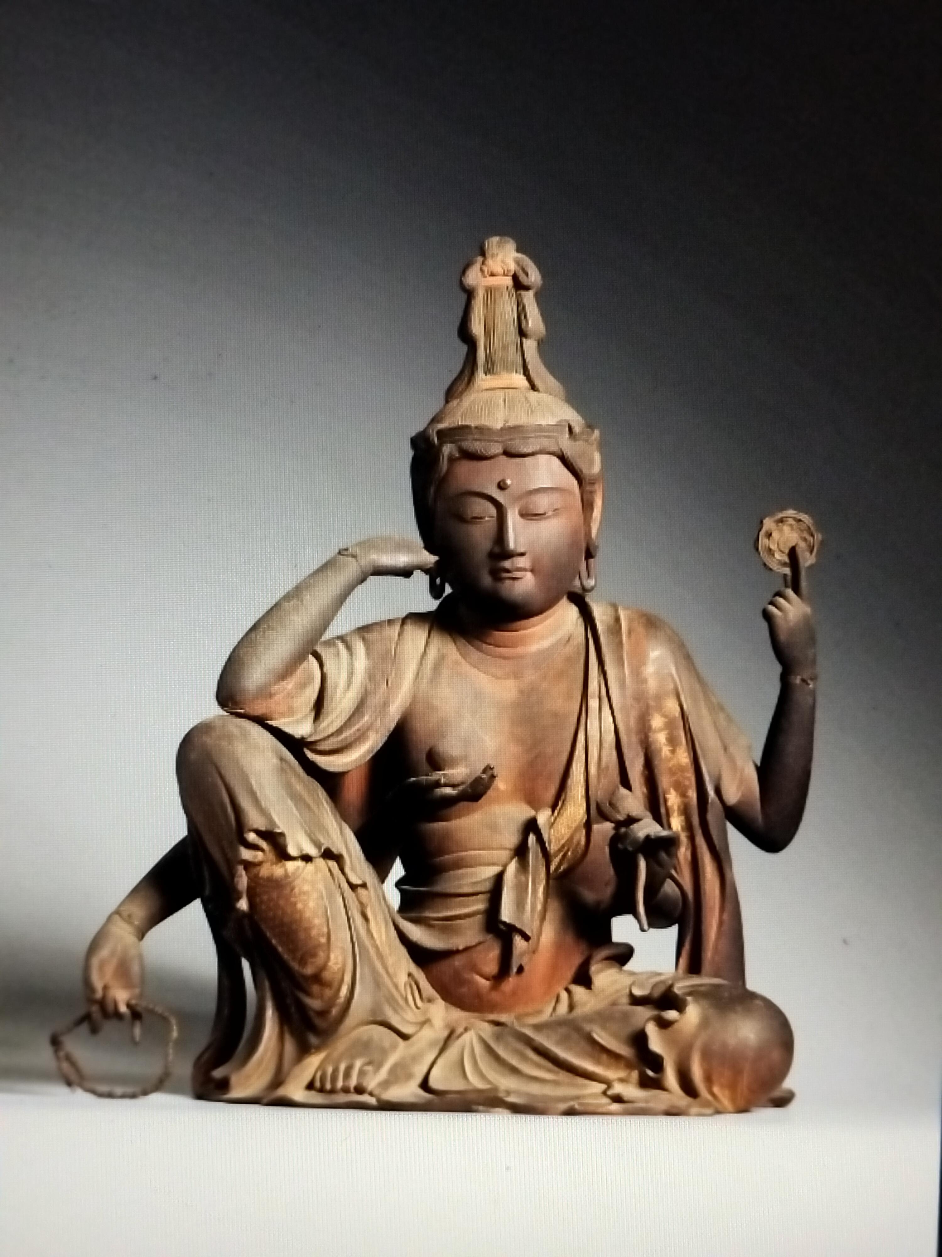 Antico Buddha giapponese in pietra /Kannon Bodhisattva / fine XIX-inizio XX secolo in vendita 11